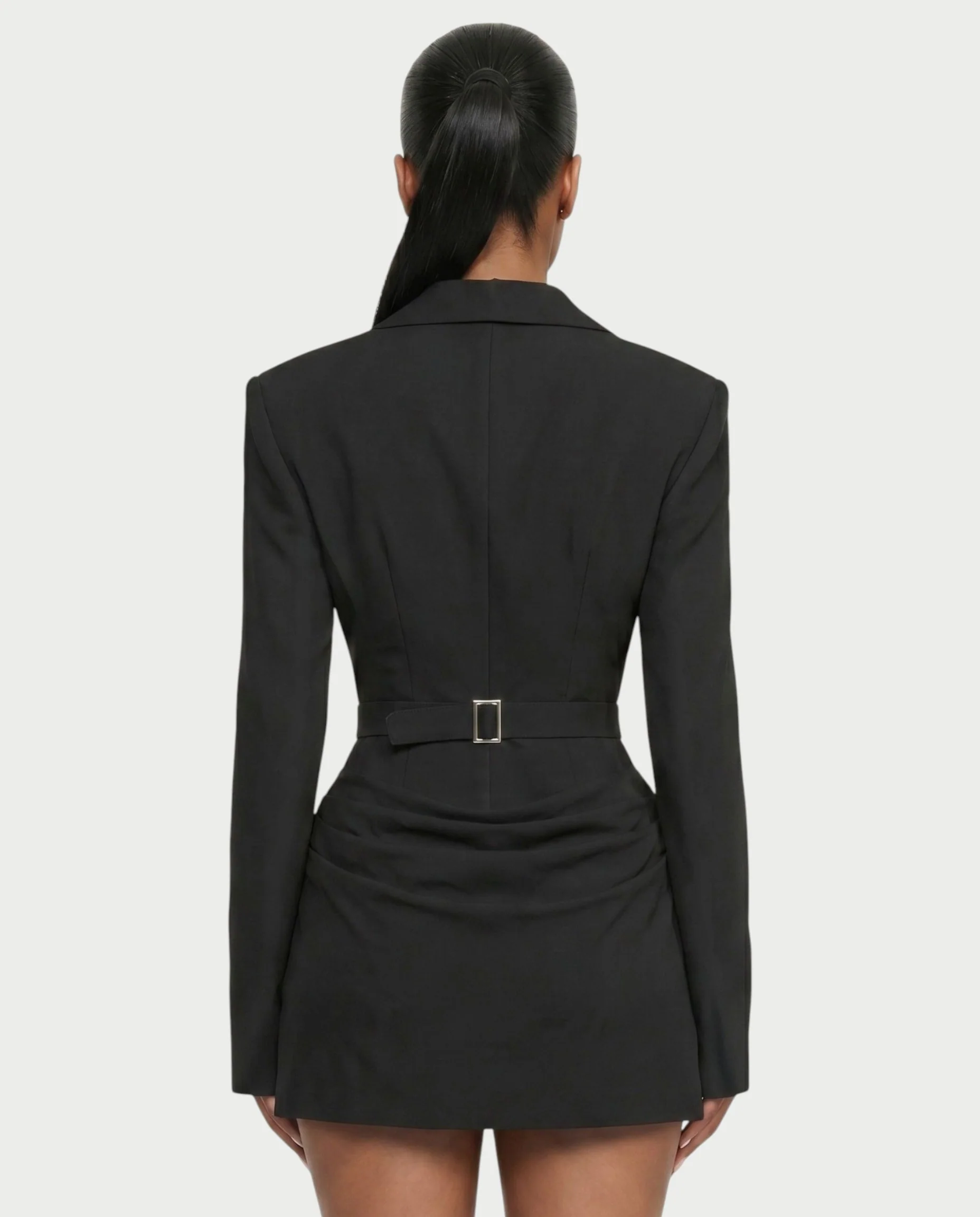 MIKAY Ruched Blazer Bodycon Mini Dress - Image 5