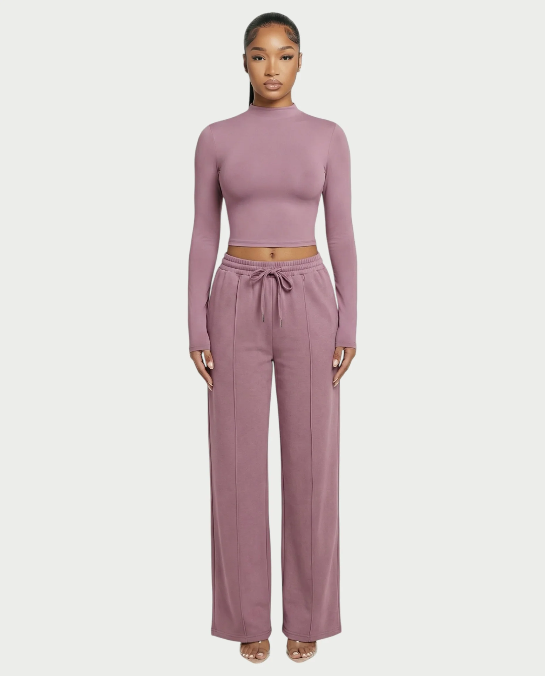 Mock Neck Seamless Long Sleeve Top - Image 4