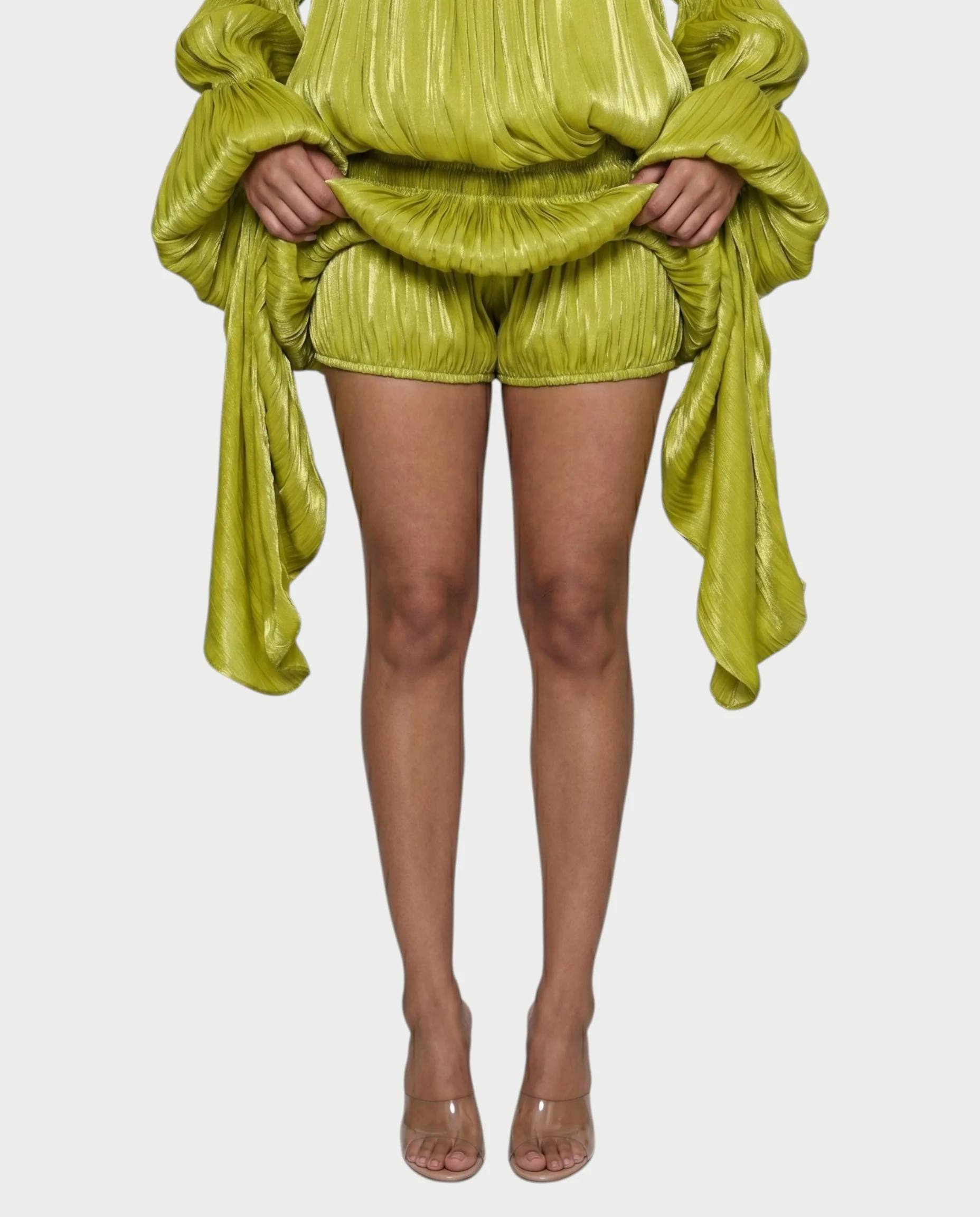MORYA Off-Shoulder Ruffle Sheer Sleeve Mini Dress - Image 6