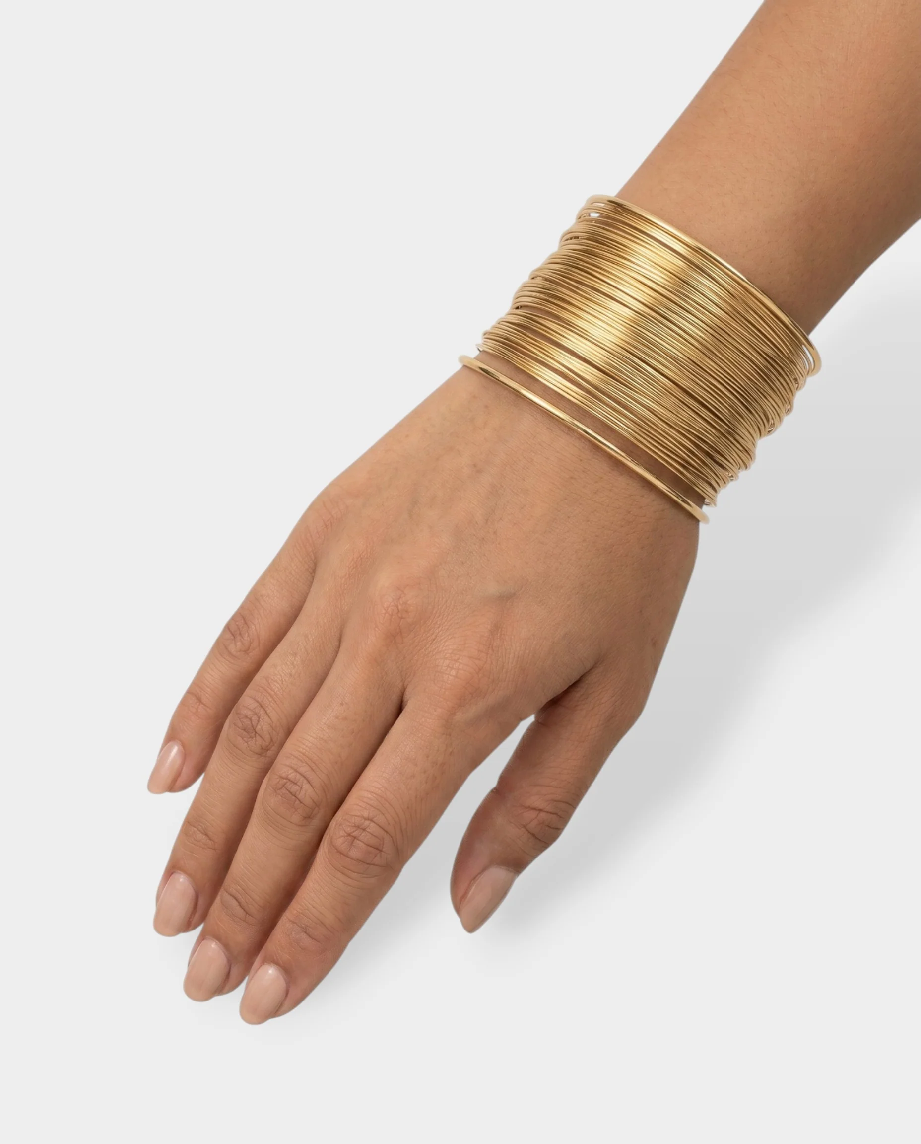Multi Layered Wire Cuff Bracelet - Image 4