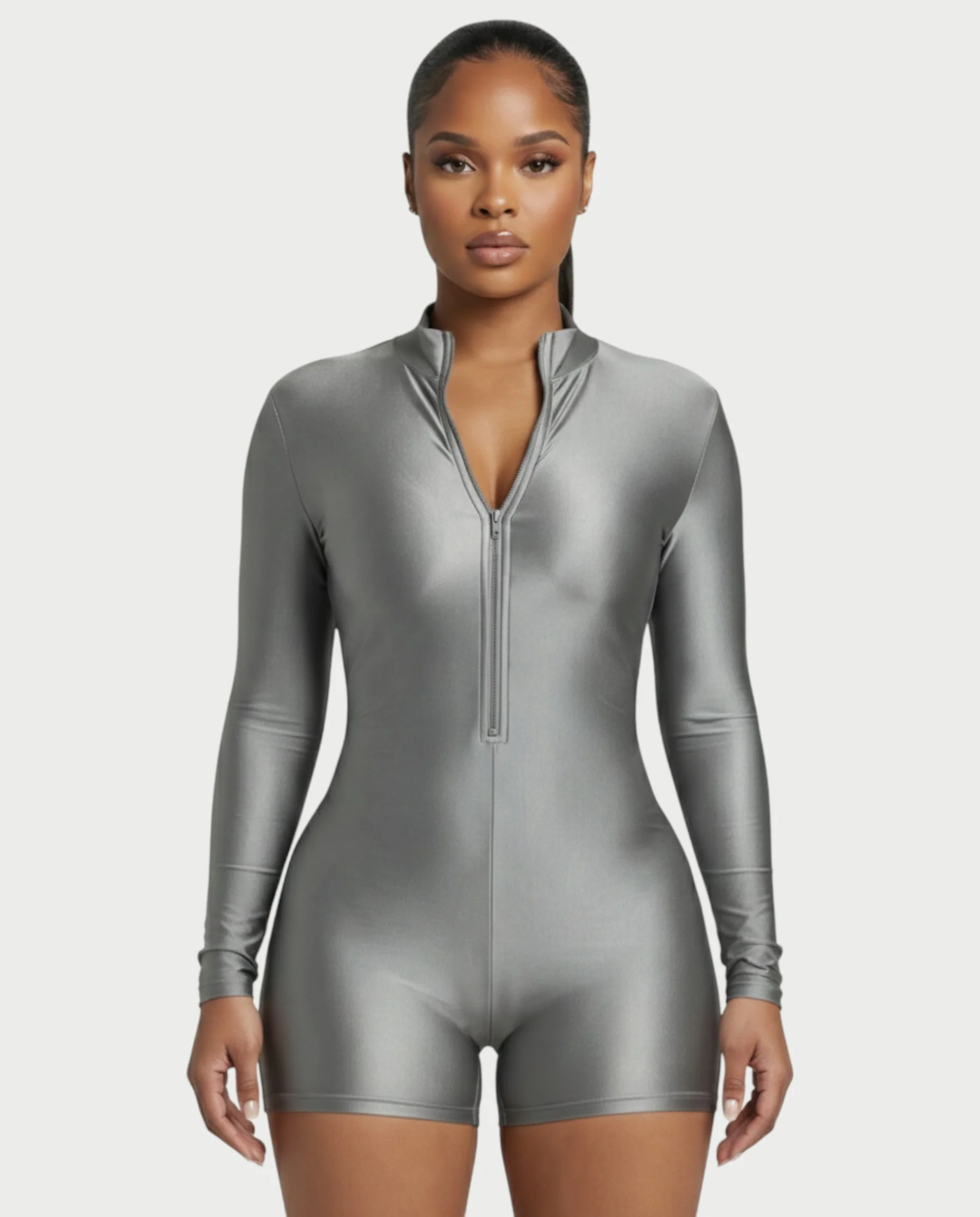 NADINE Turtleneck Long Sleeve Romper - Image 4
