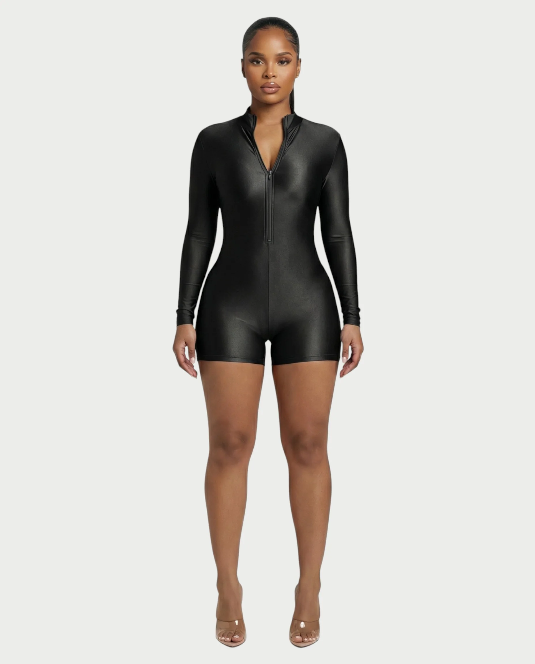 NADINE Turtleneck Long Sleeve Romper - Image 6