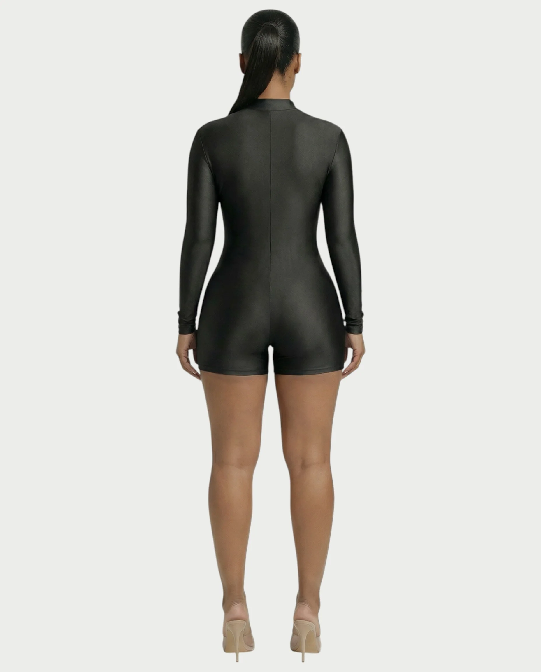 NADINE Turtleneck Long Sleeve Romper - Image 7