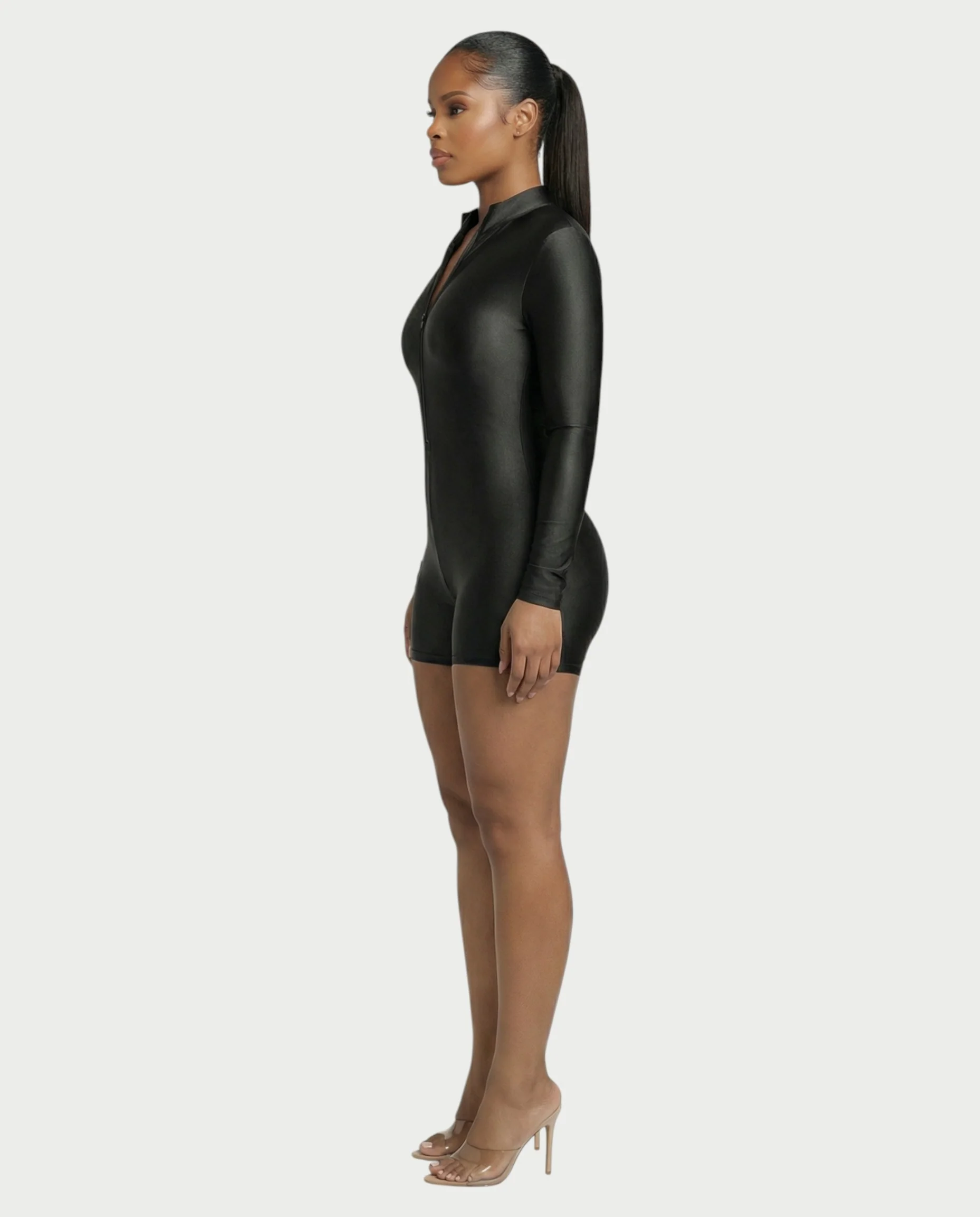 NADINE Turtleneck Long Sleeve Romper - Image 8