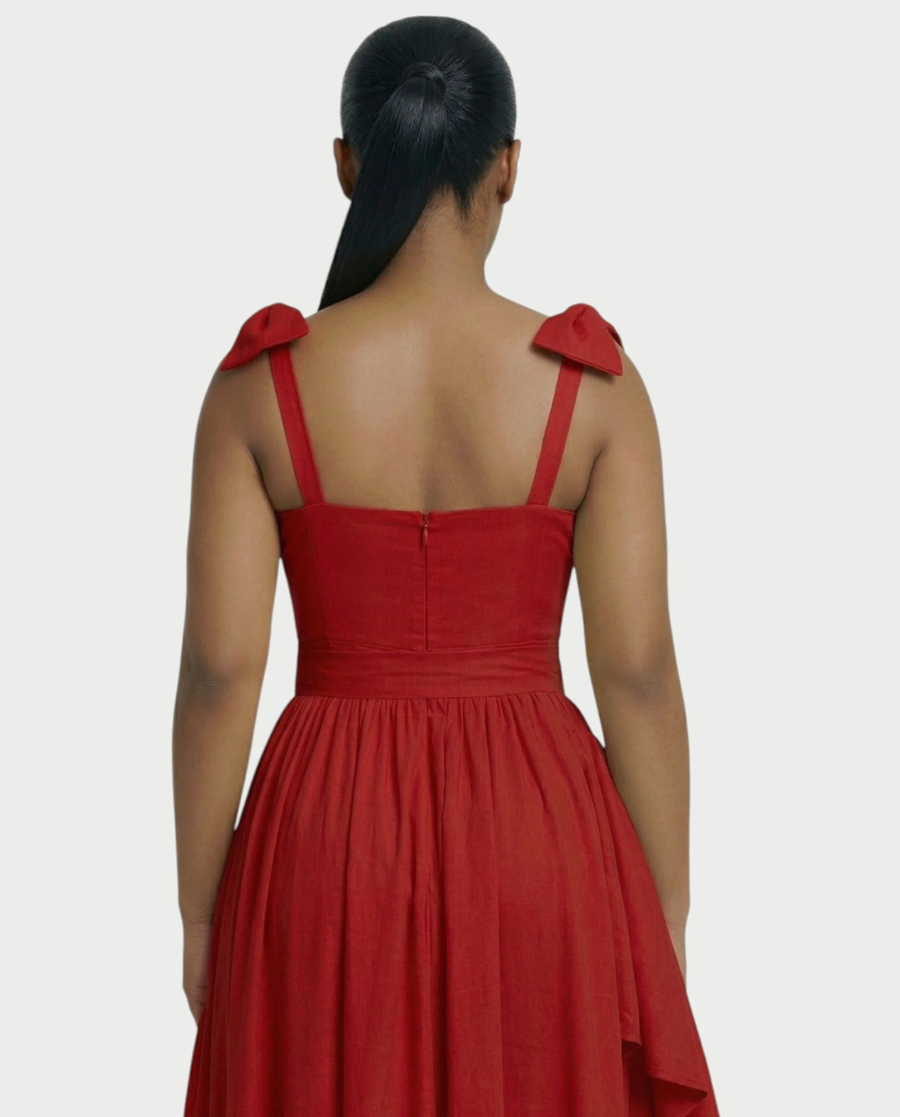 NARIMA Bow Ruffle Maxi Dress - Image 10