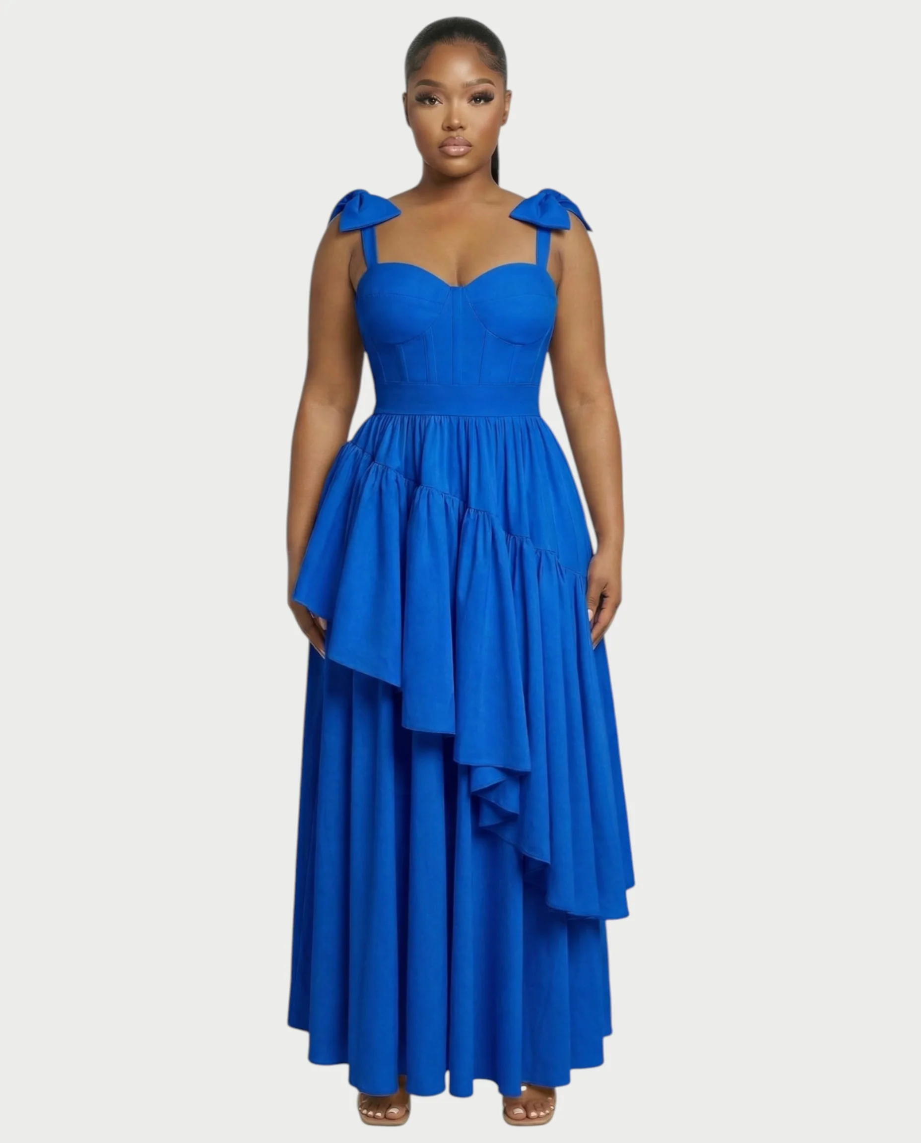 NARIMA Bow Ruffle Maxi Dress - Image 11