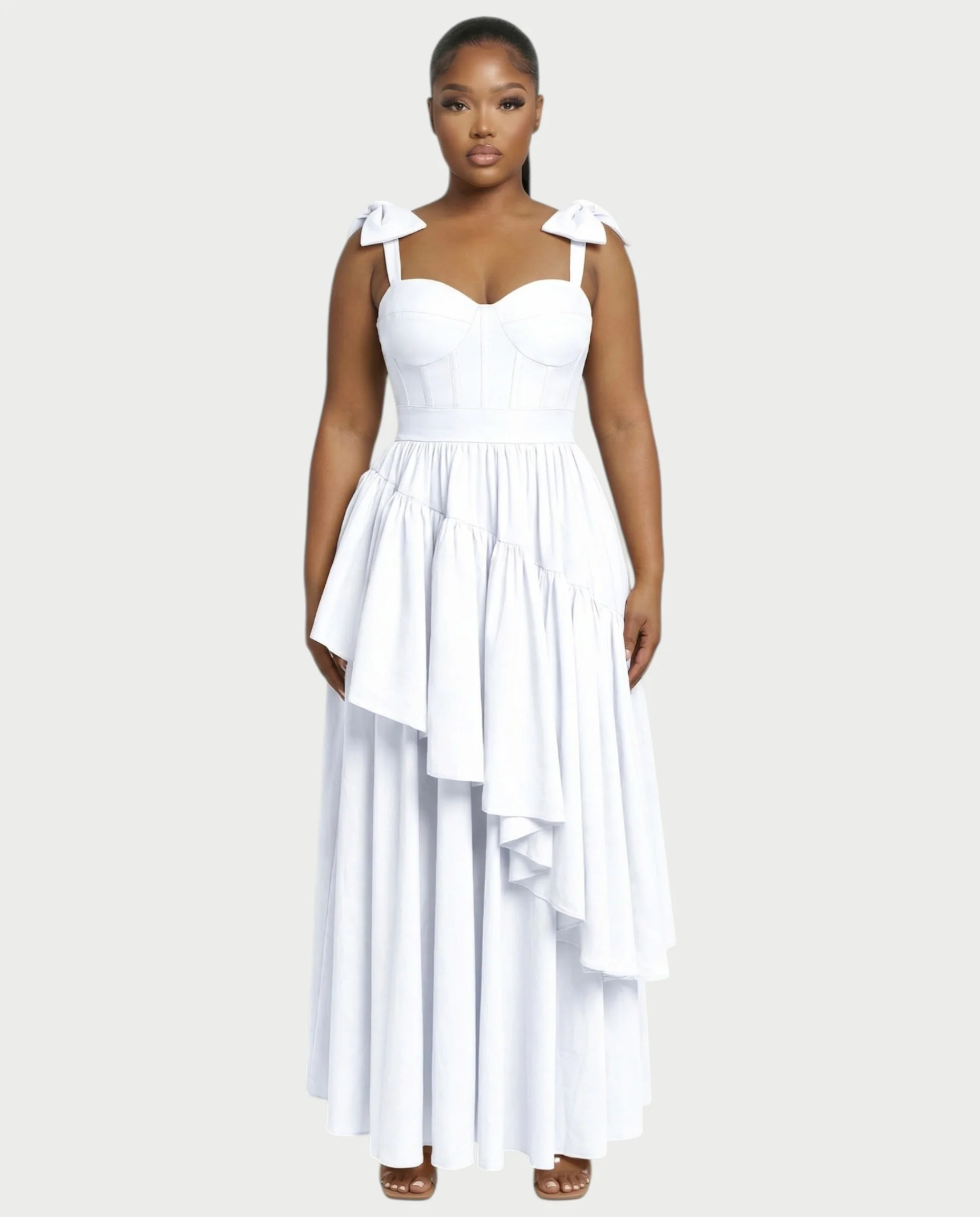 NARIMA Bow Ruffle Maxi Dress - Image 16