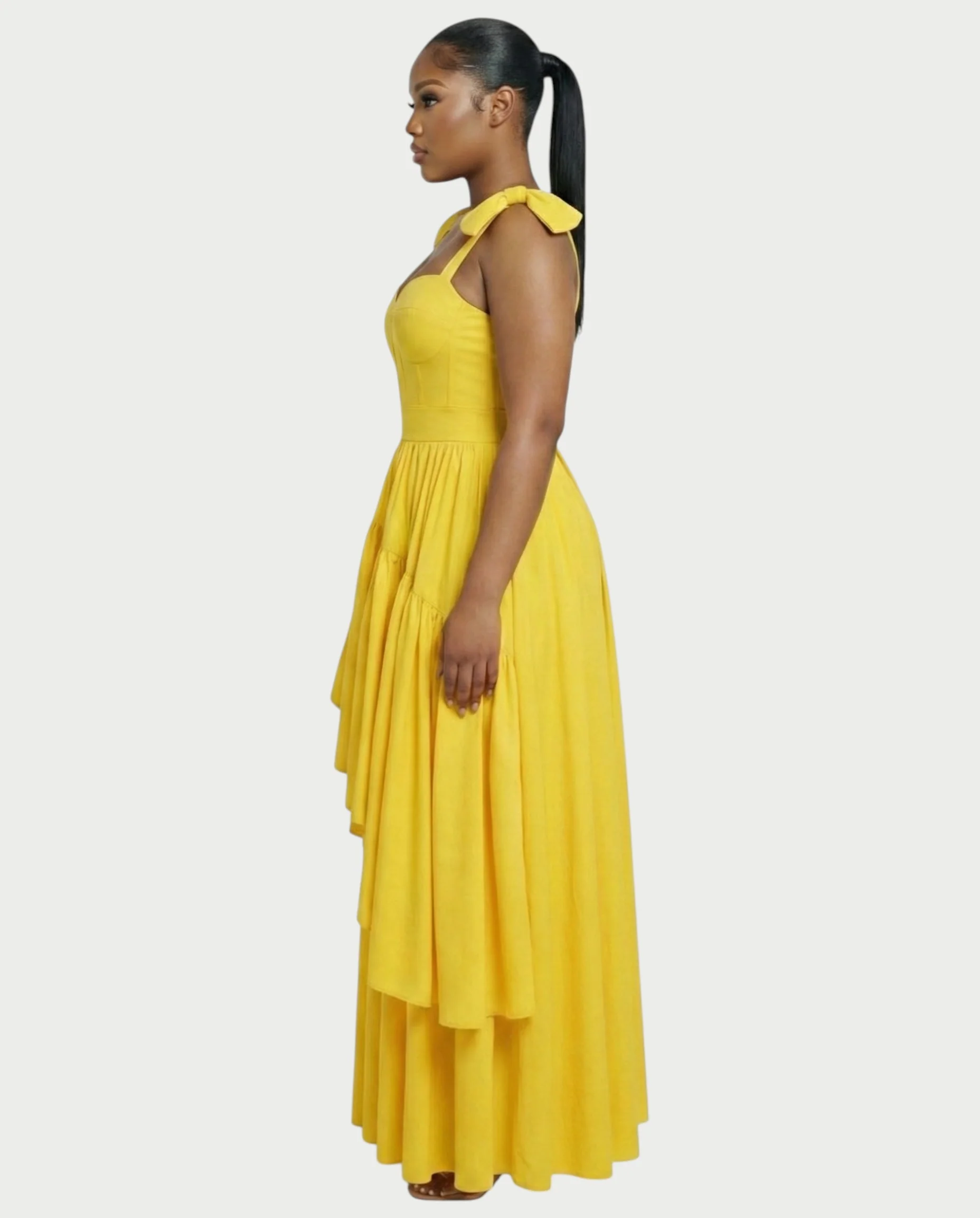 NARIMA Bow Ruffle Maxi Dress - Image 3
