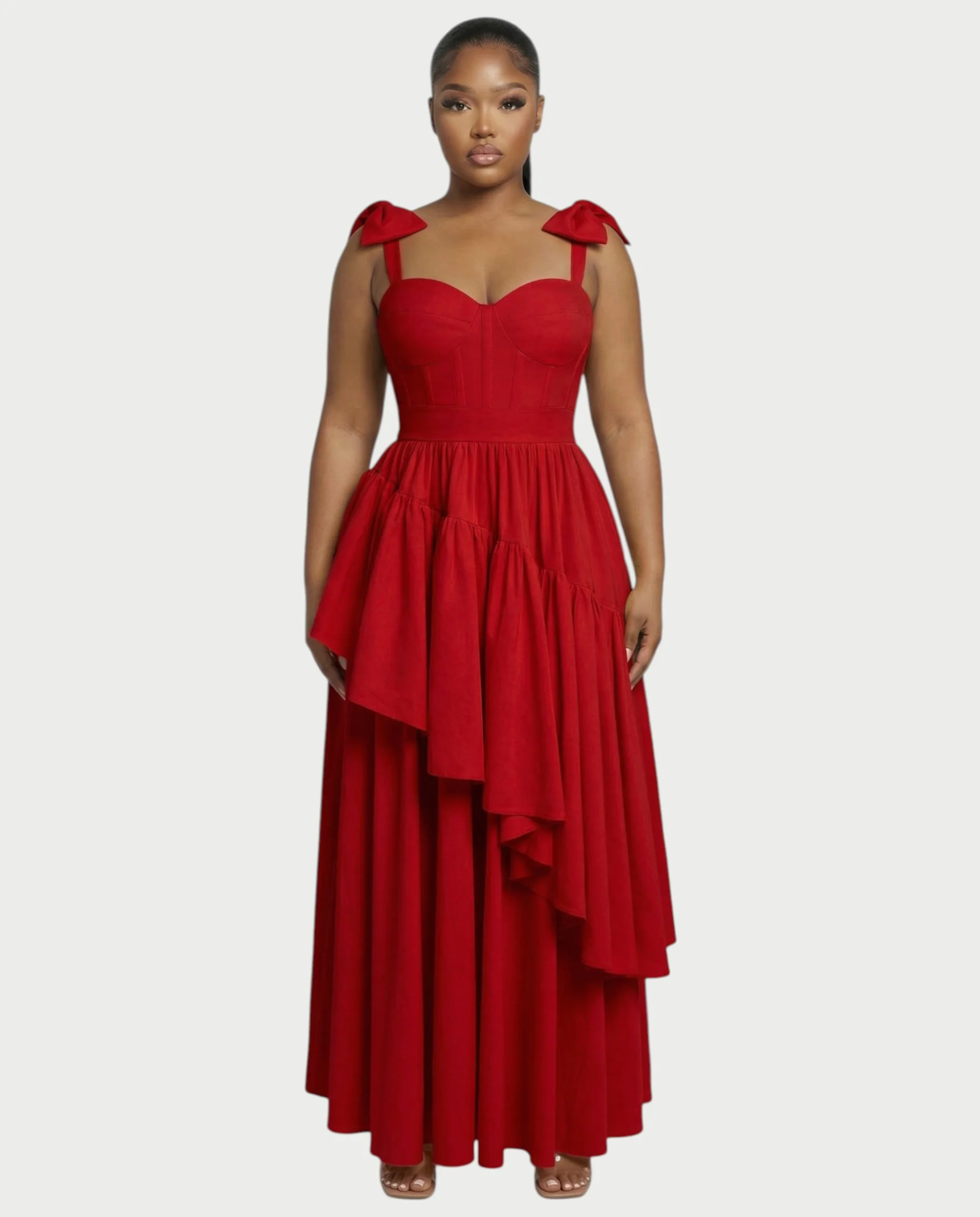 NARIMA Bow Ruffle Maxi Dress - Image 6
