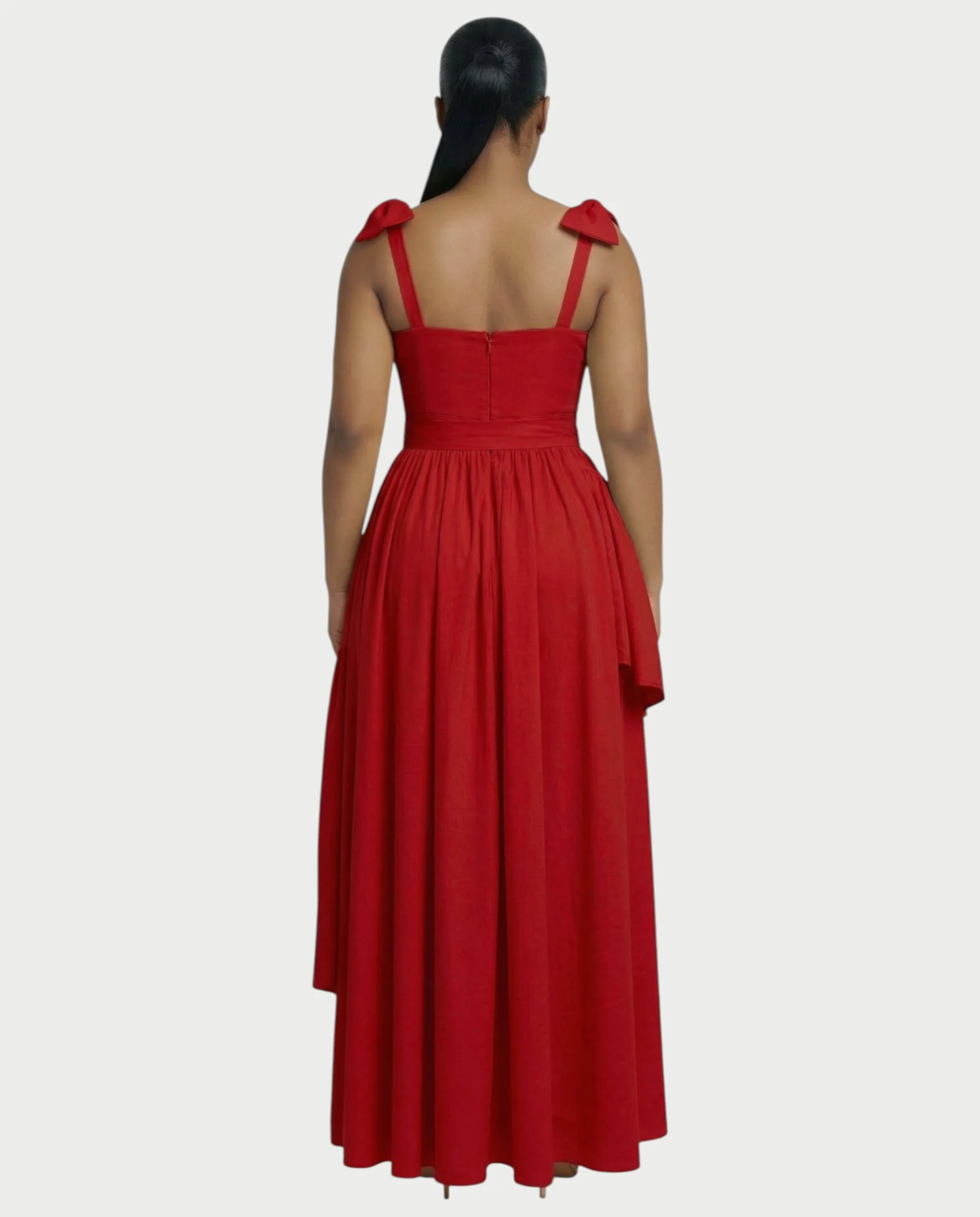 NARIMA Bow Ruffle Maxi Dress - Image 7