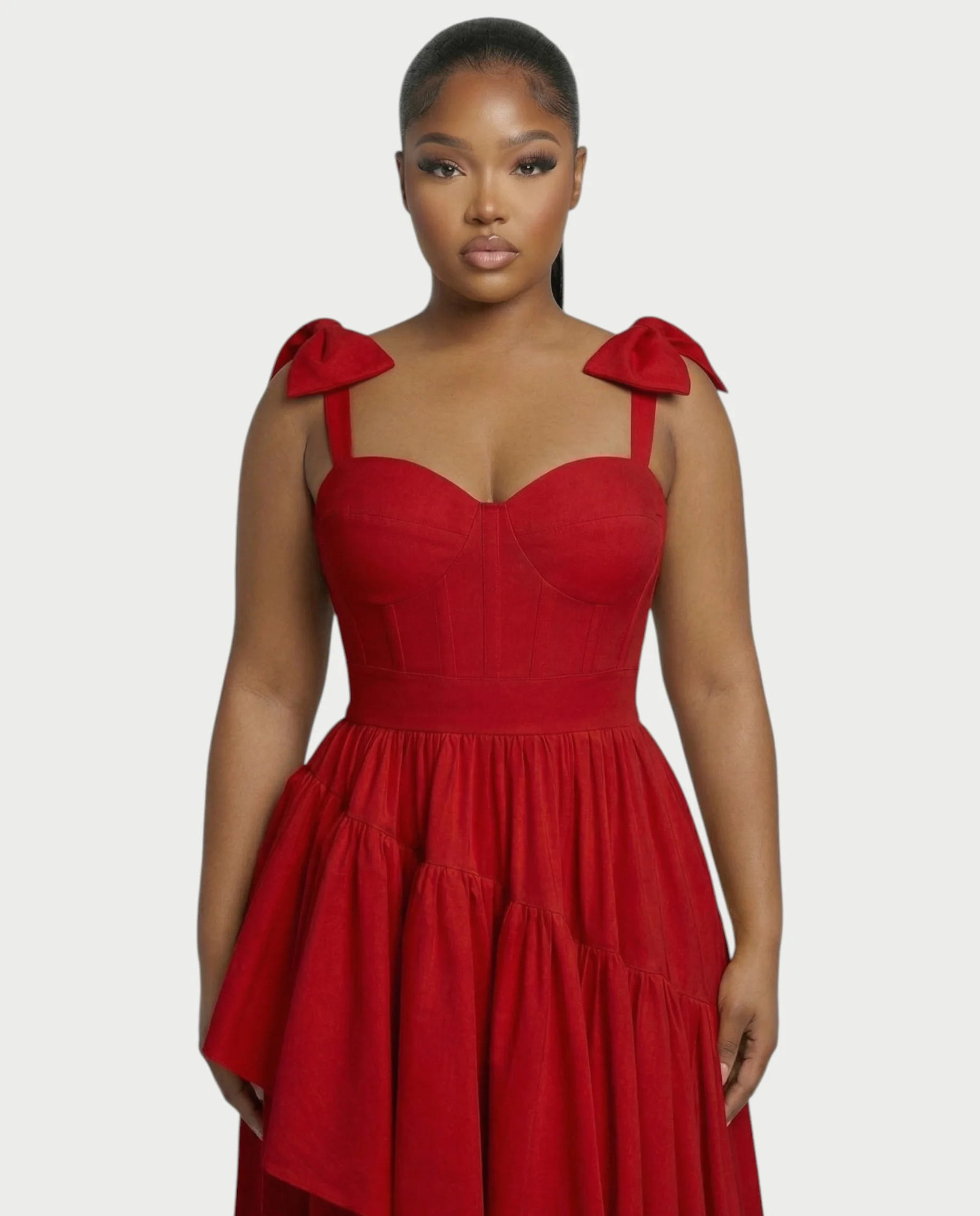 NARIMA Bow Ruffle Maxi Dress - Image 9