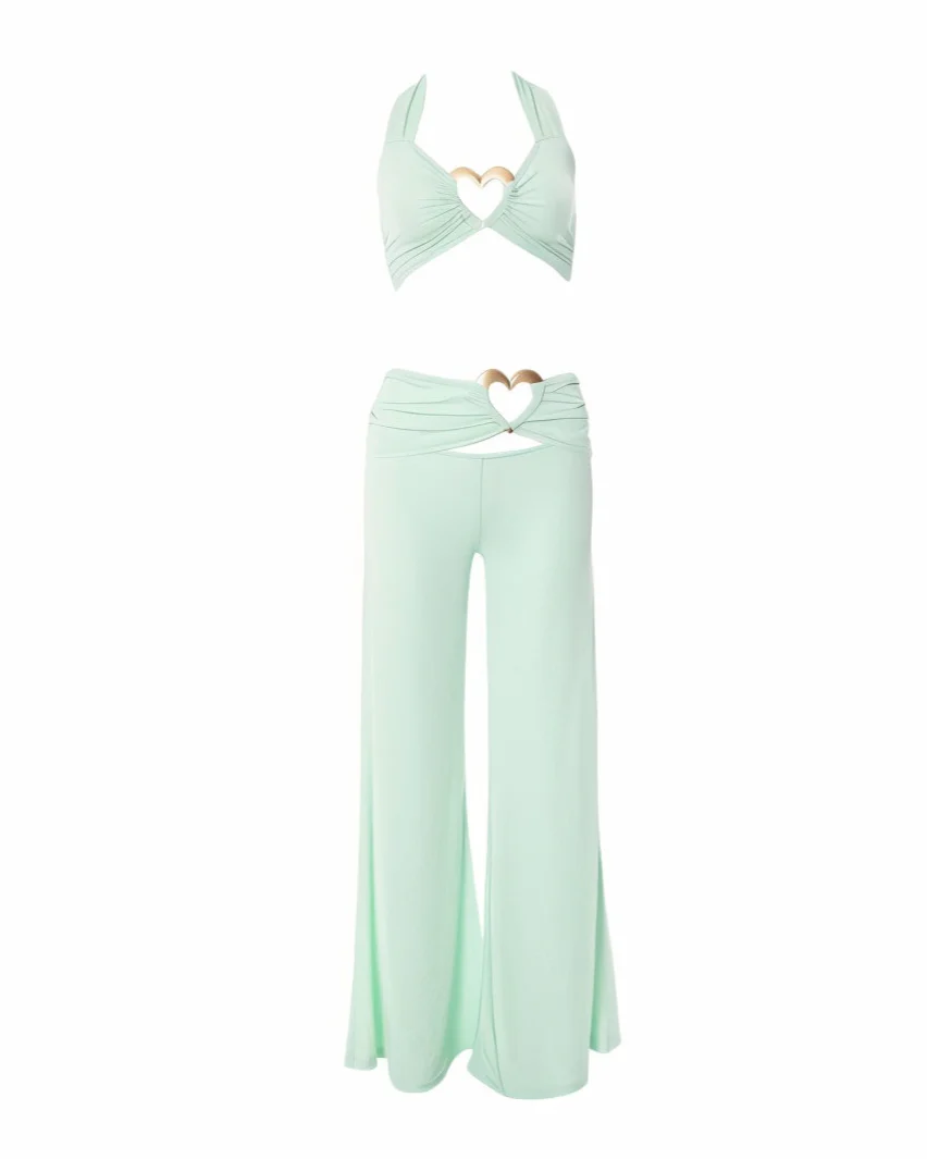 NAYELI Heart-Shaped Buckled Top & Pant Set - Image 4