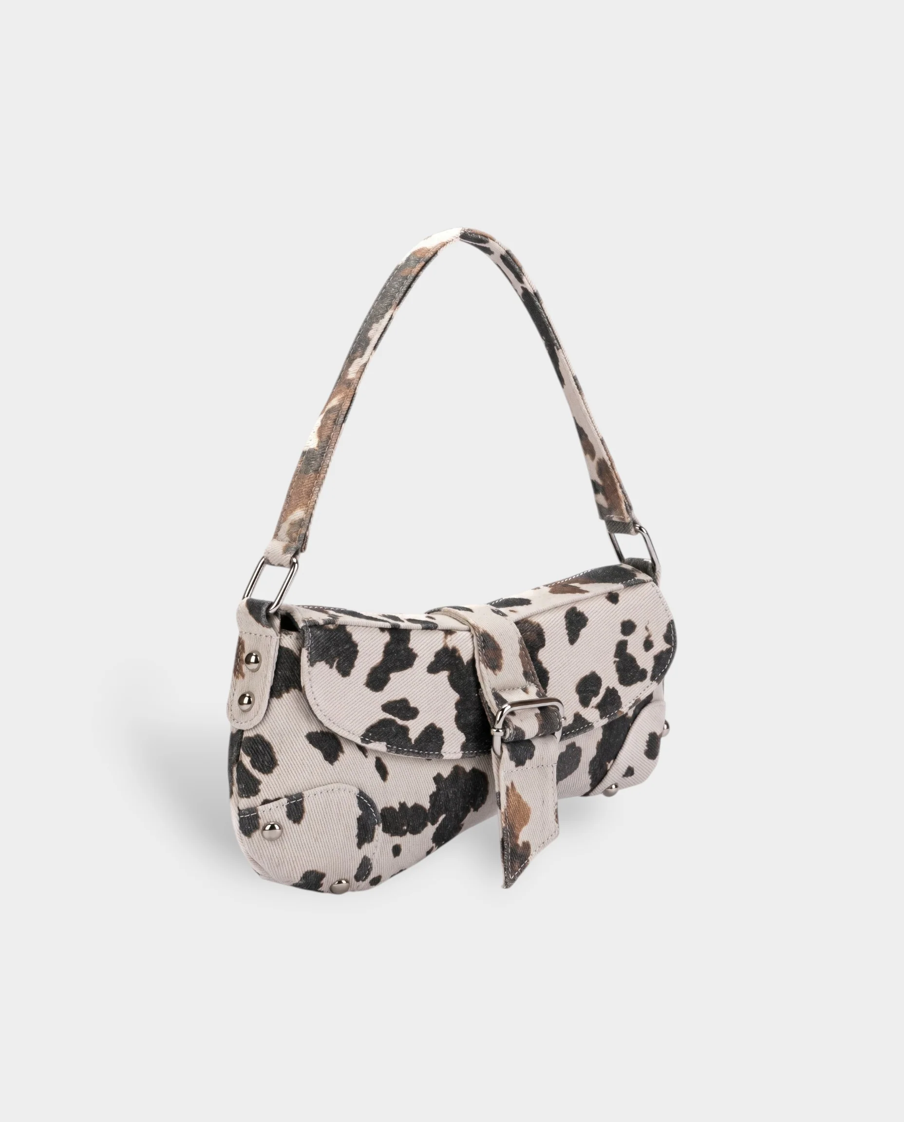 NELCY Cow Print Buckle Shoulder Handbag - Image 2