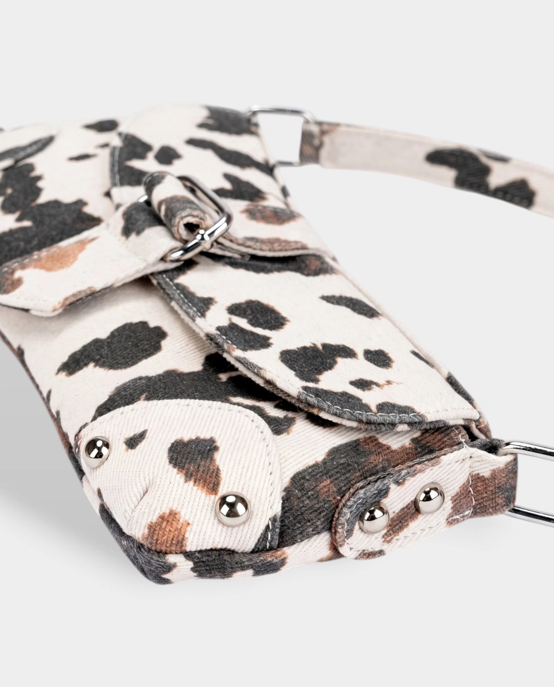 NELCY Cow Print Buckle Shoulder Handbag - Image 3
