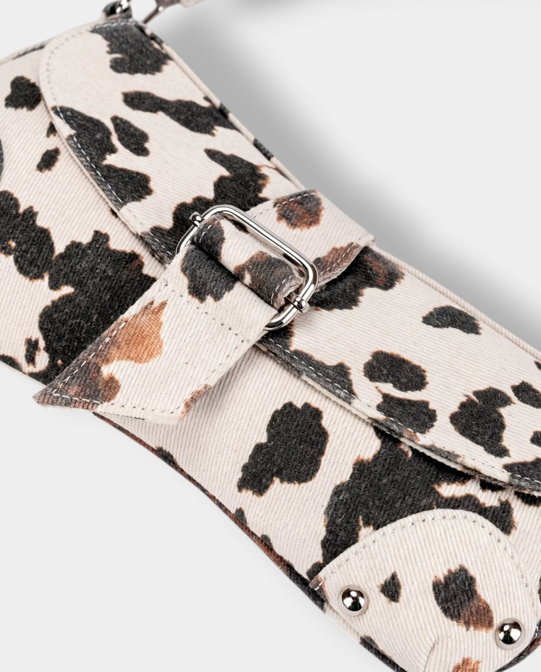 NELCY Cow Print Buckle Shoulder Handbag - Image 4