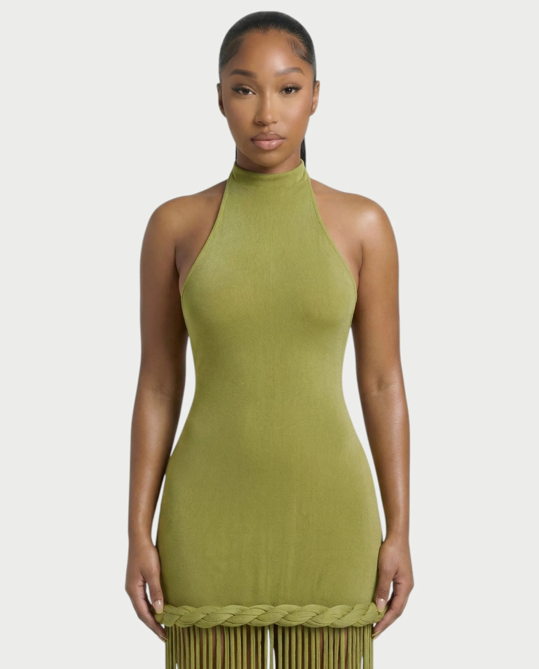 NIARA Braided Hem Bodycon Maxi Dress - Image 10