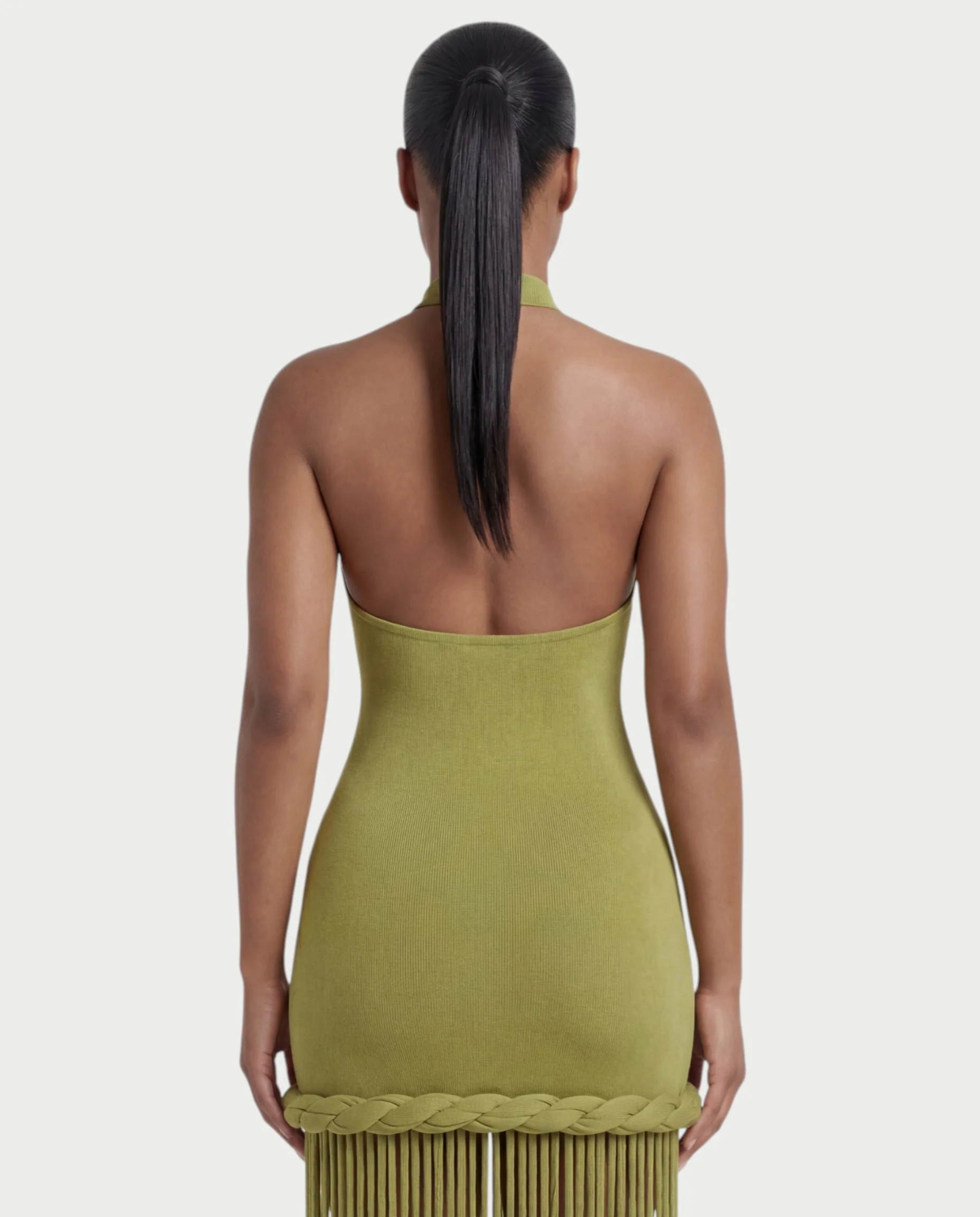 NIARA Braided Hem Bodycon Maxi Dress - Image 11