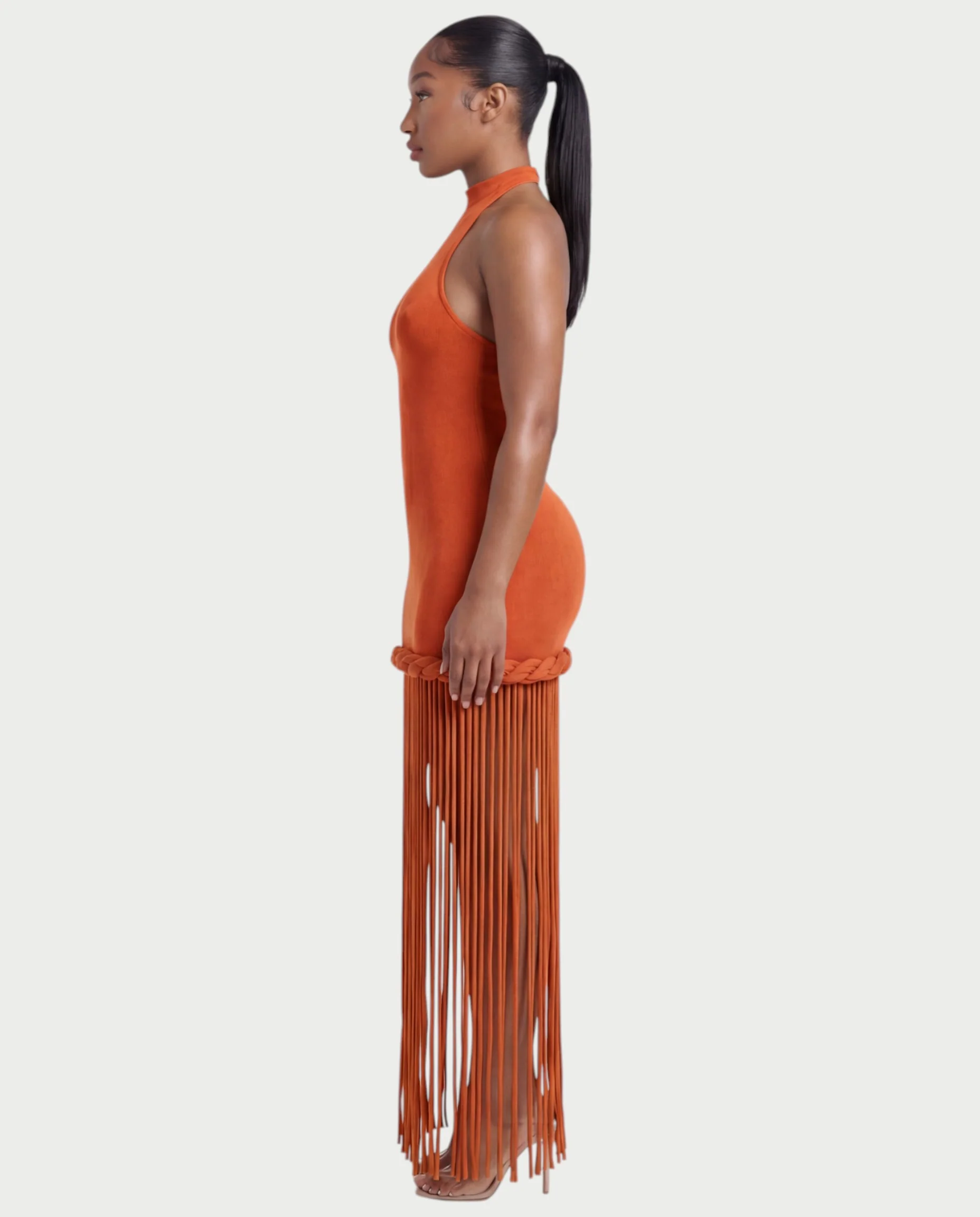 NIARA Braided Hem Bodycon Maxi Dress - Image 14