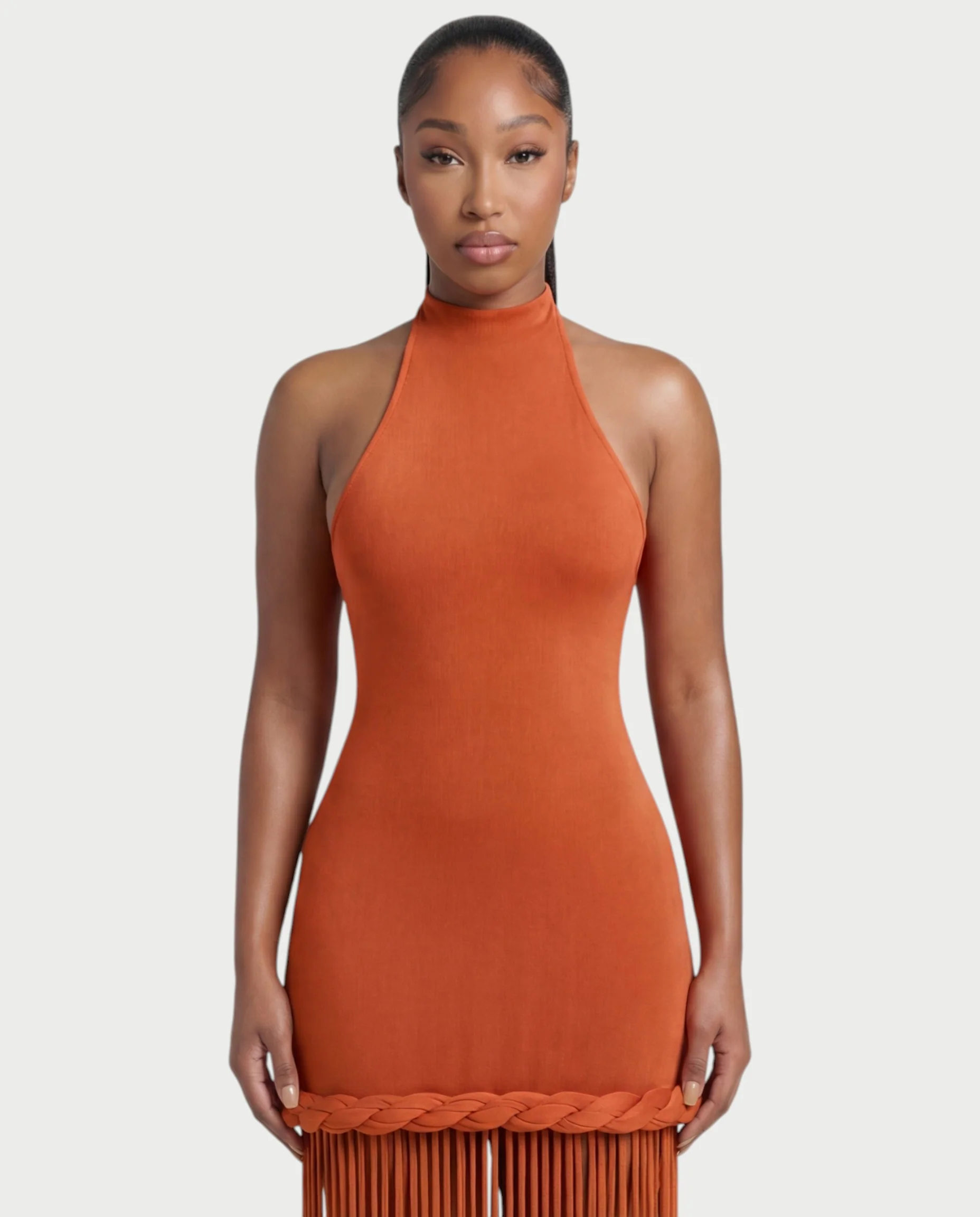 NIARA Braided Hem Bodycon Maxi Dress - Image 15