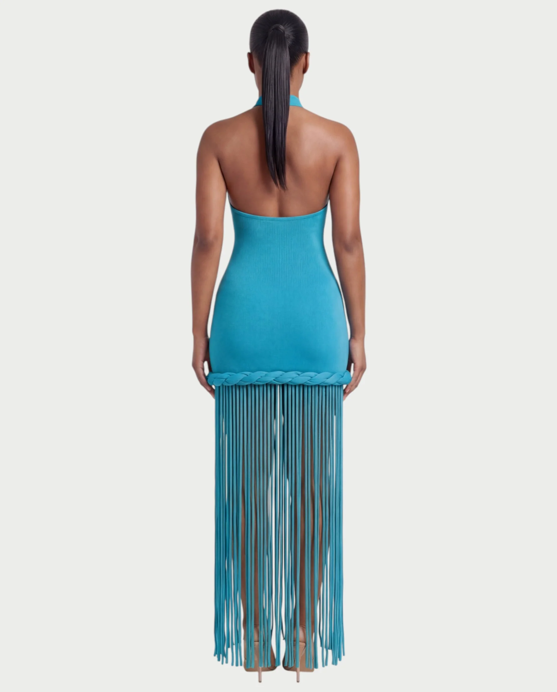 NIARA Braided Hem Bodycon Maxi Dress - Image 3