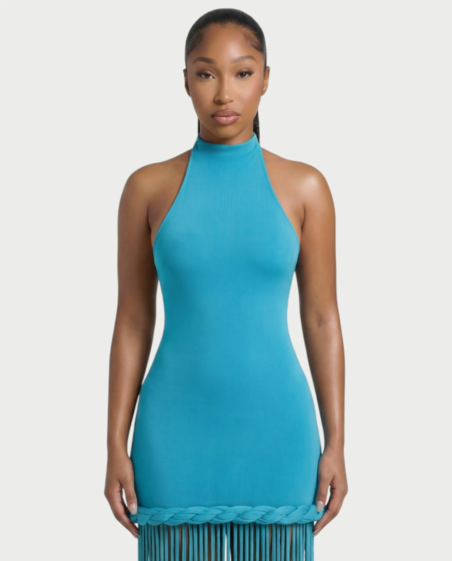 NIARA Braided Hem Bodycon Maxi Dress - Image 5