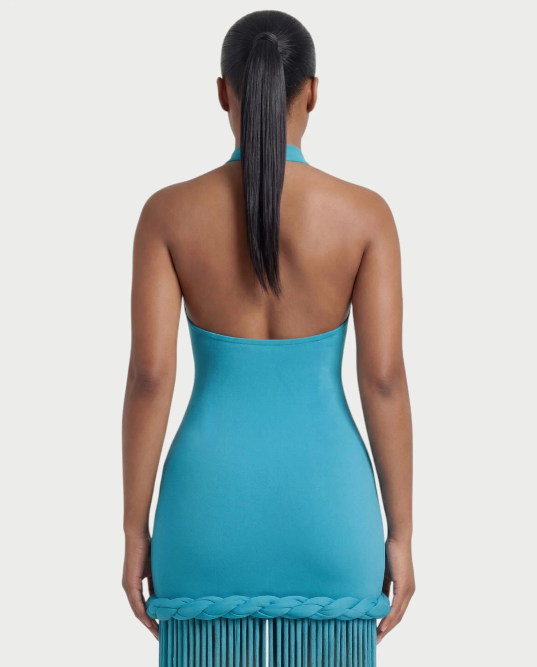 NIARA Braided Hem Bodycon Maxi Dress - Image 6