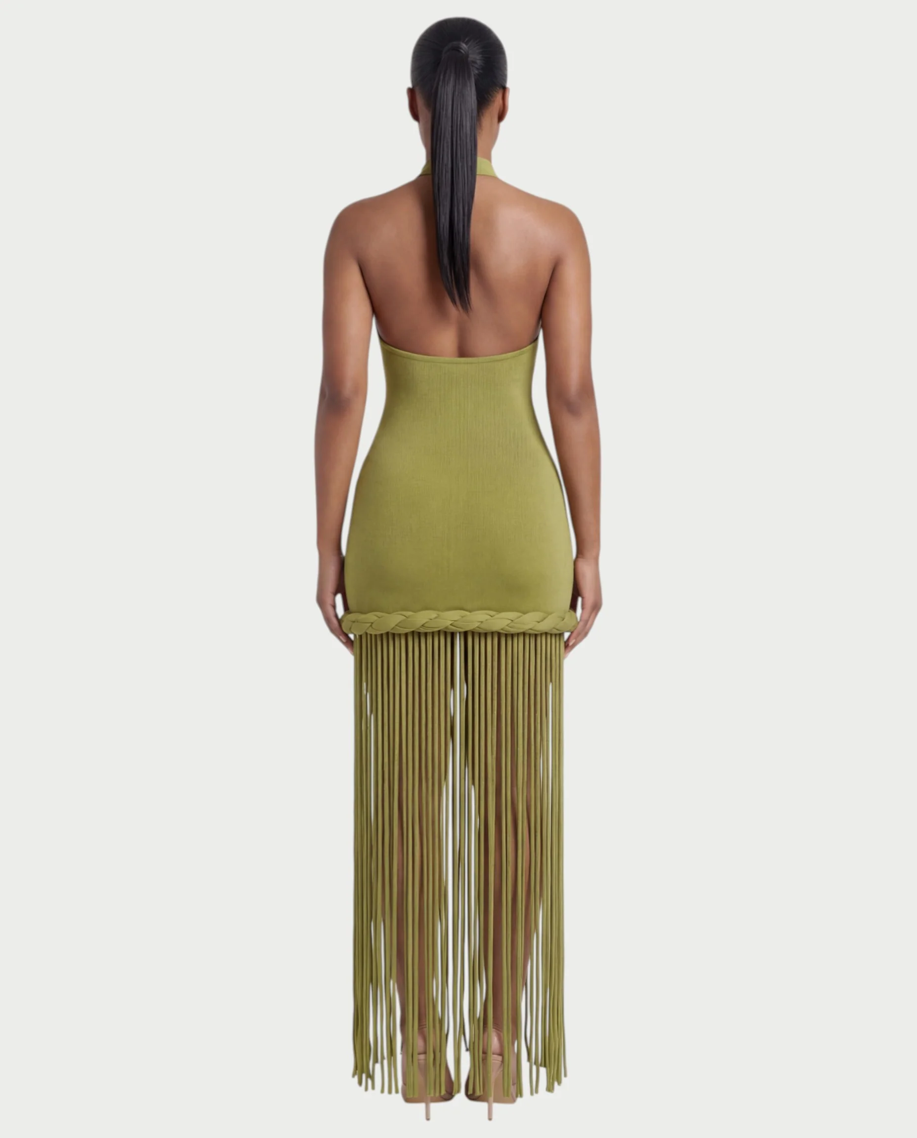 NIARA Braided Hem Bodycon Maxi Dress - Image 8