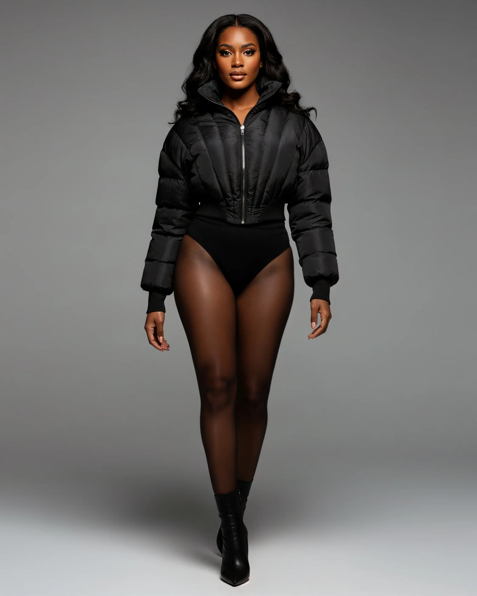 NILIAN Cropped Puffer Jacket - Image 5