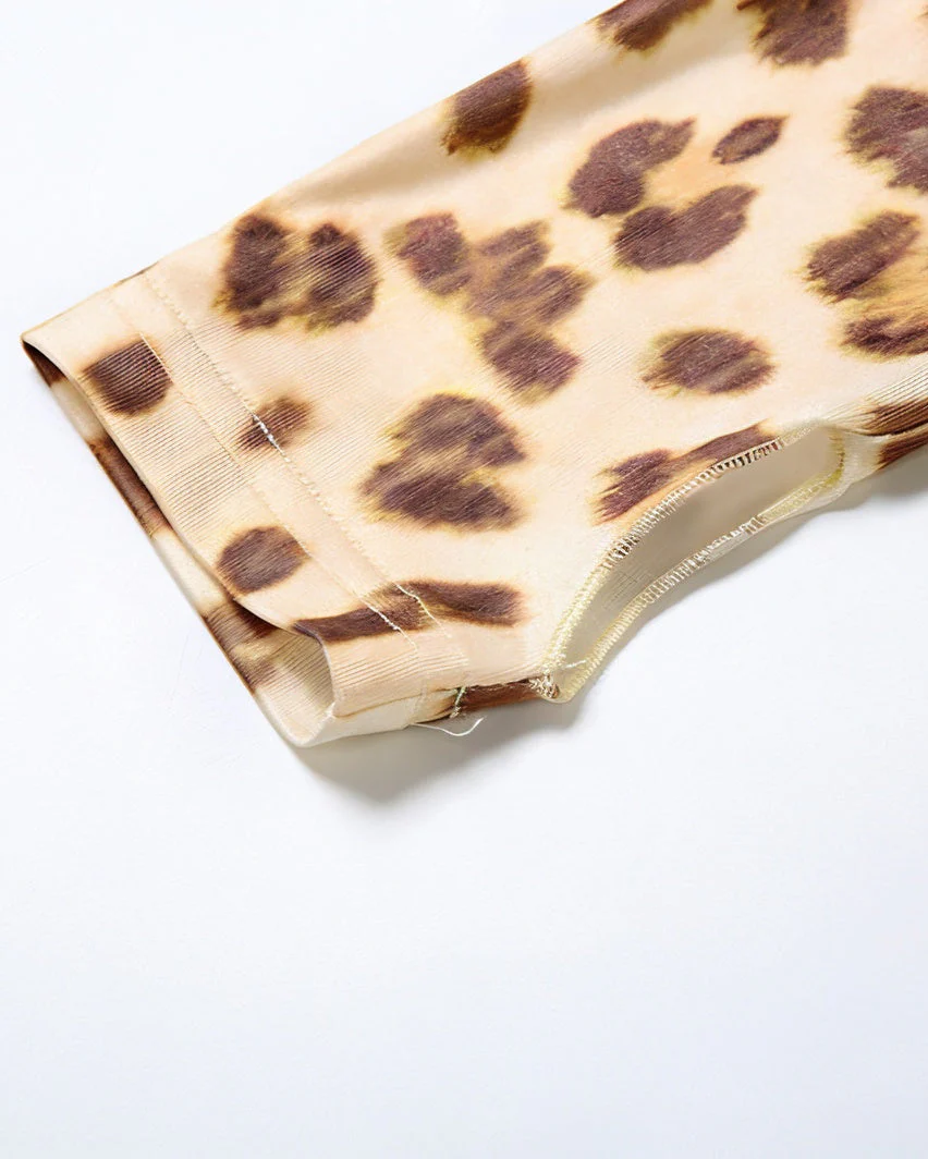 NOA Leopard Zip Up Top & Pants Set - Image 5