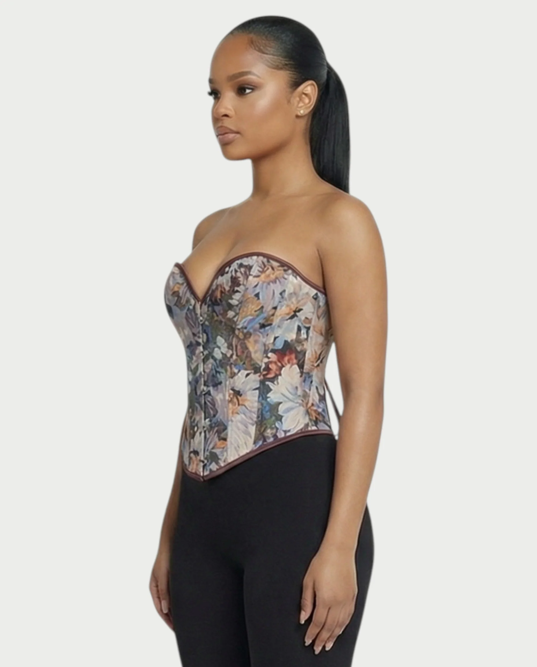 NUSA Floral Tapestry Corset Top - Image 3