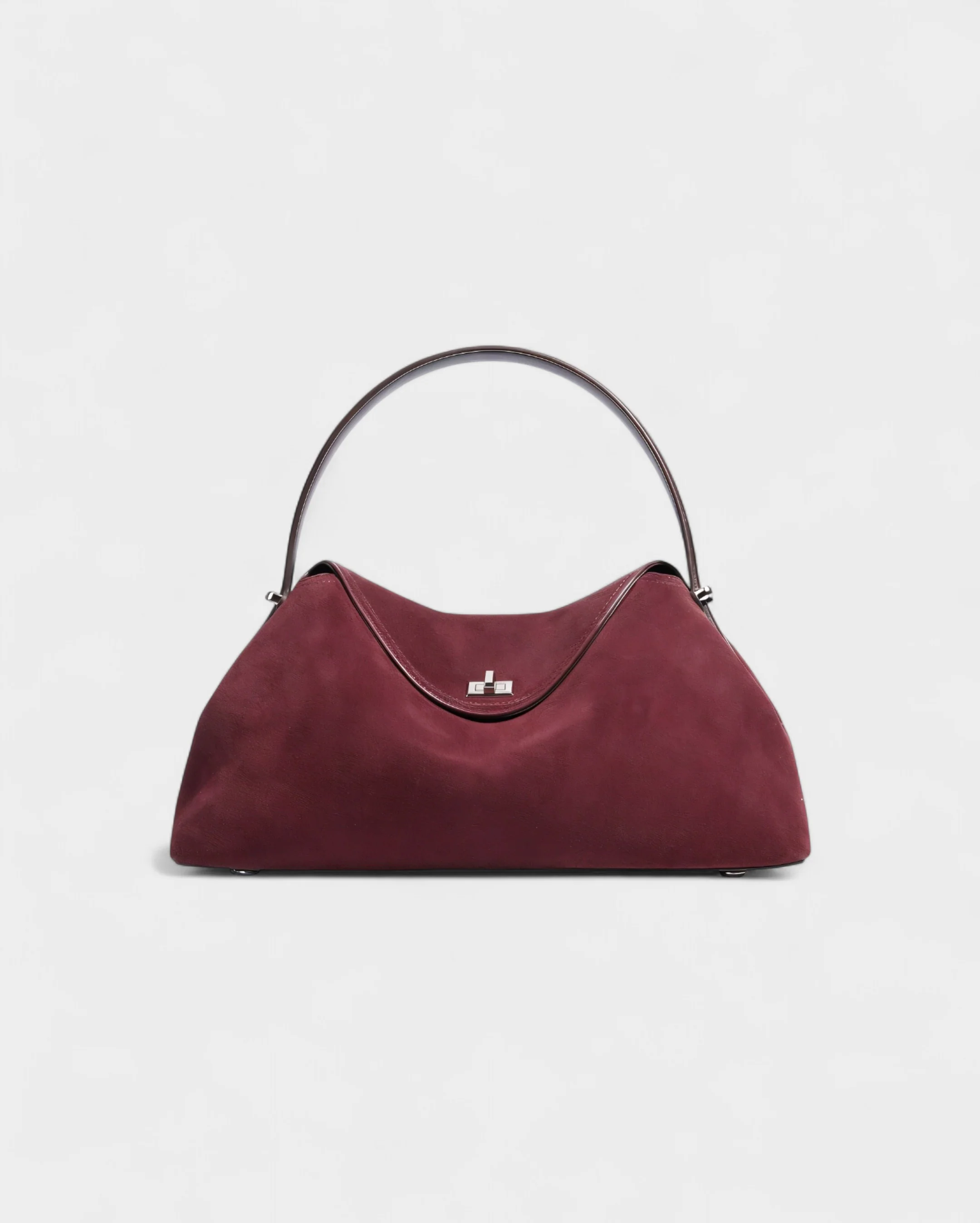 OLGA Structured Faux Suede Handle Bag - Image 11