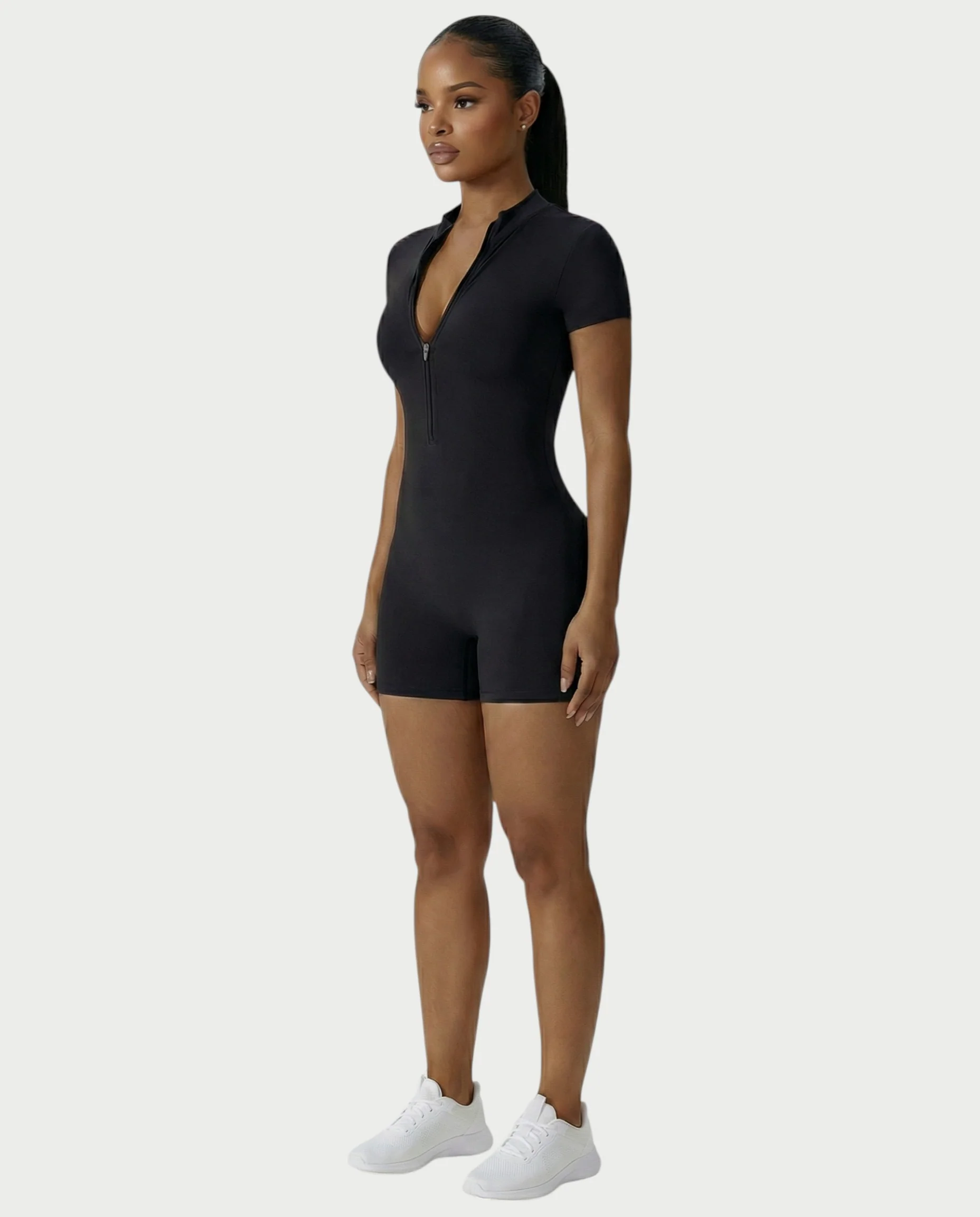 OLYRA Short Sleeve Romper - Image 3