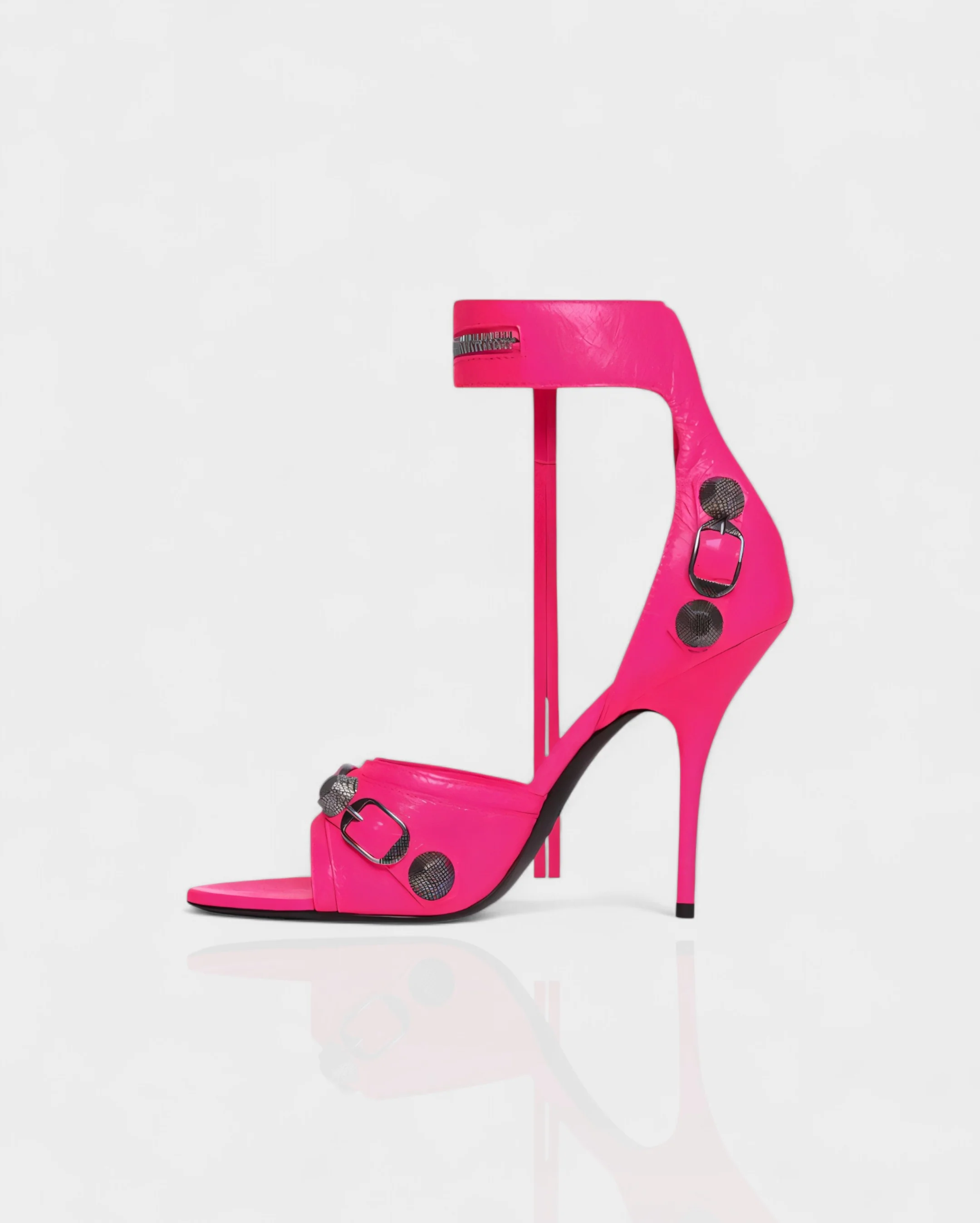 PALISSE Buckle Detail Stiletto Heels - Image 31