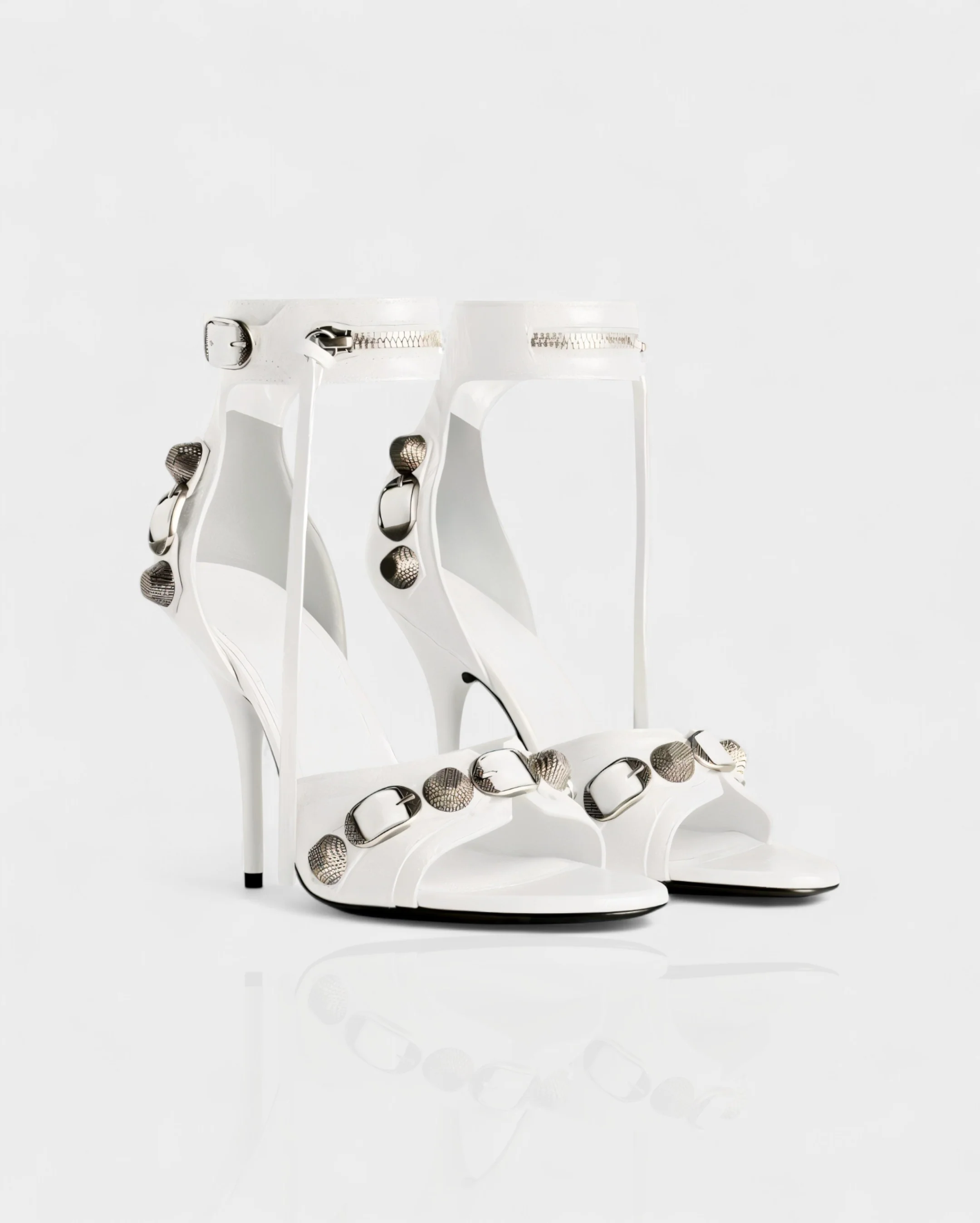 PALISSE Buckle Detail Stiletto Heels - Image 9