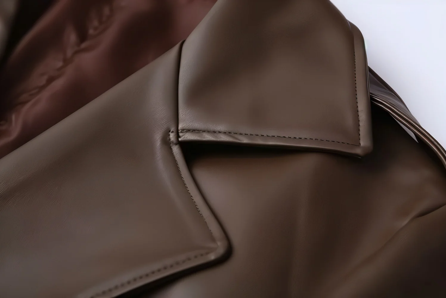 PAMOLA Faux Leather Trench Coat - Image 11