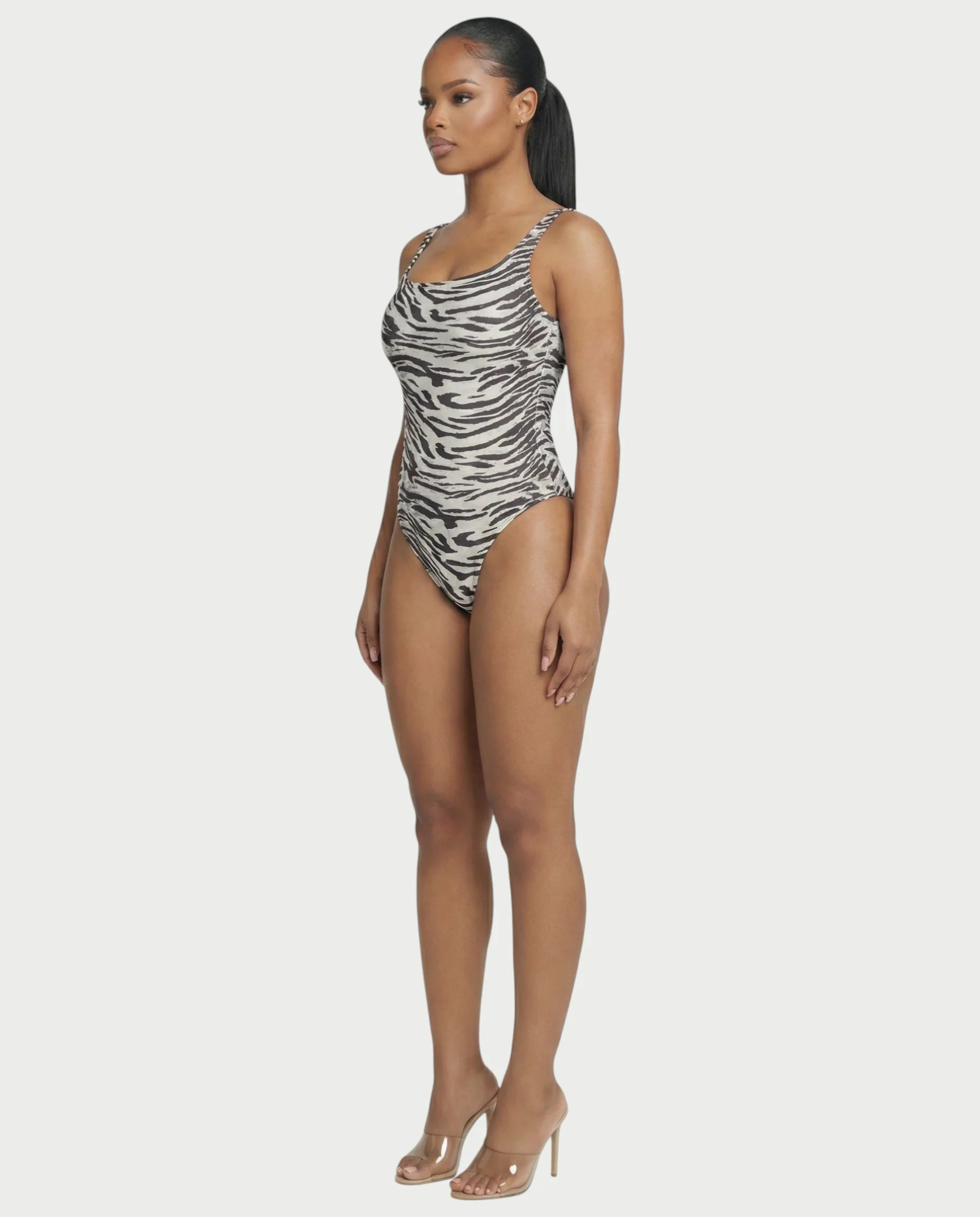 Patterned Scoop Neck Bodysuit - Image 13