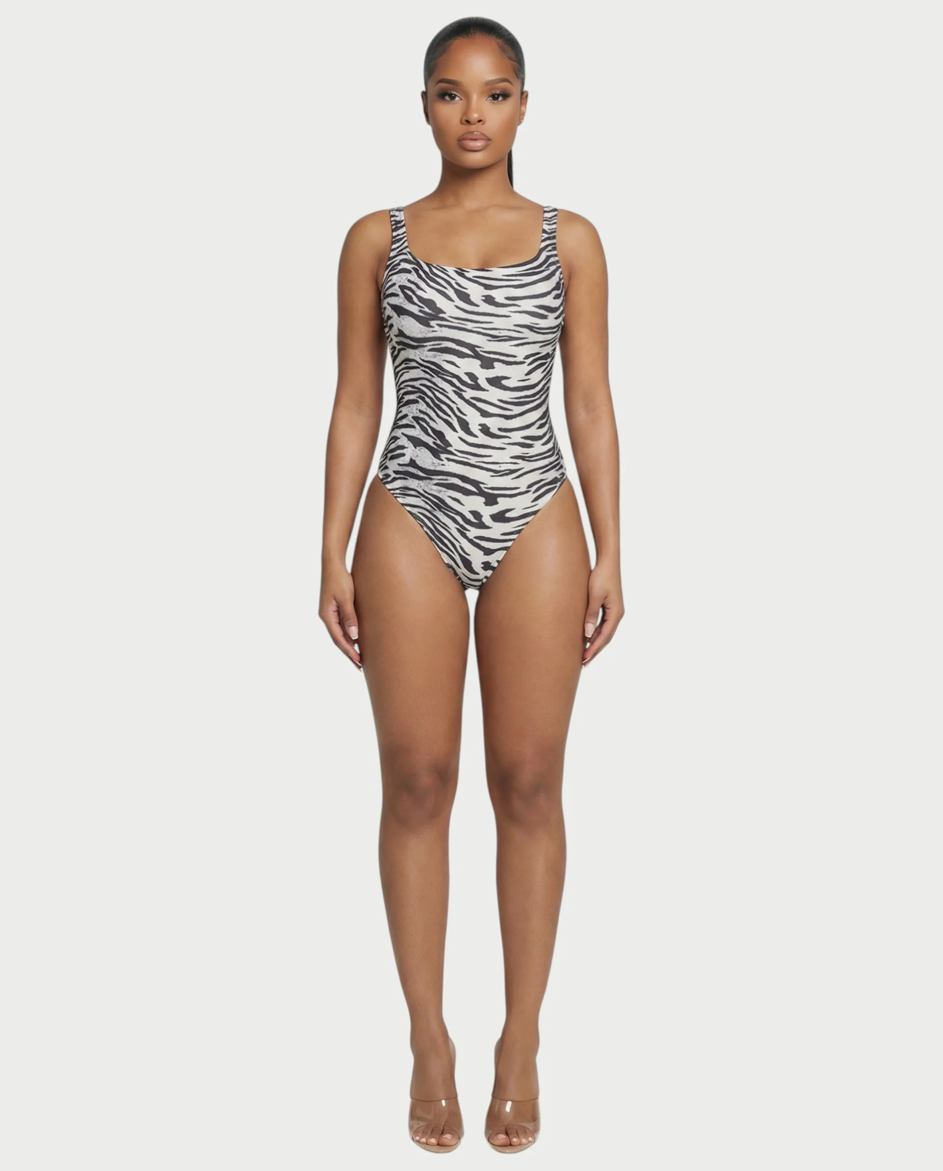 Patterned Scoop Neck Bodysuit - Image 14