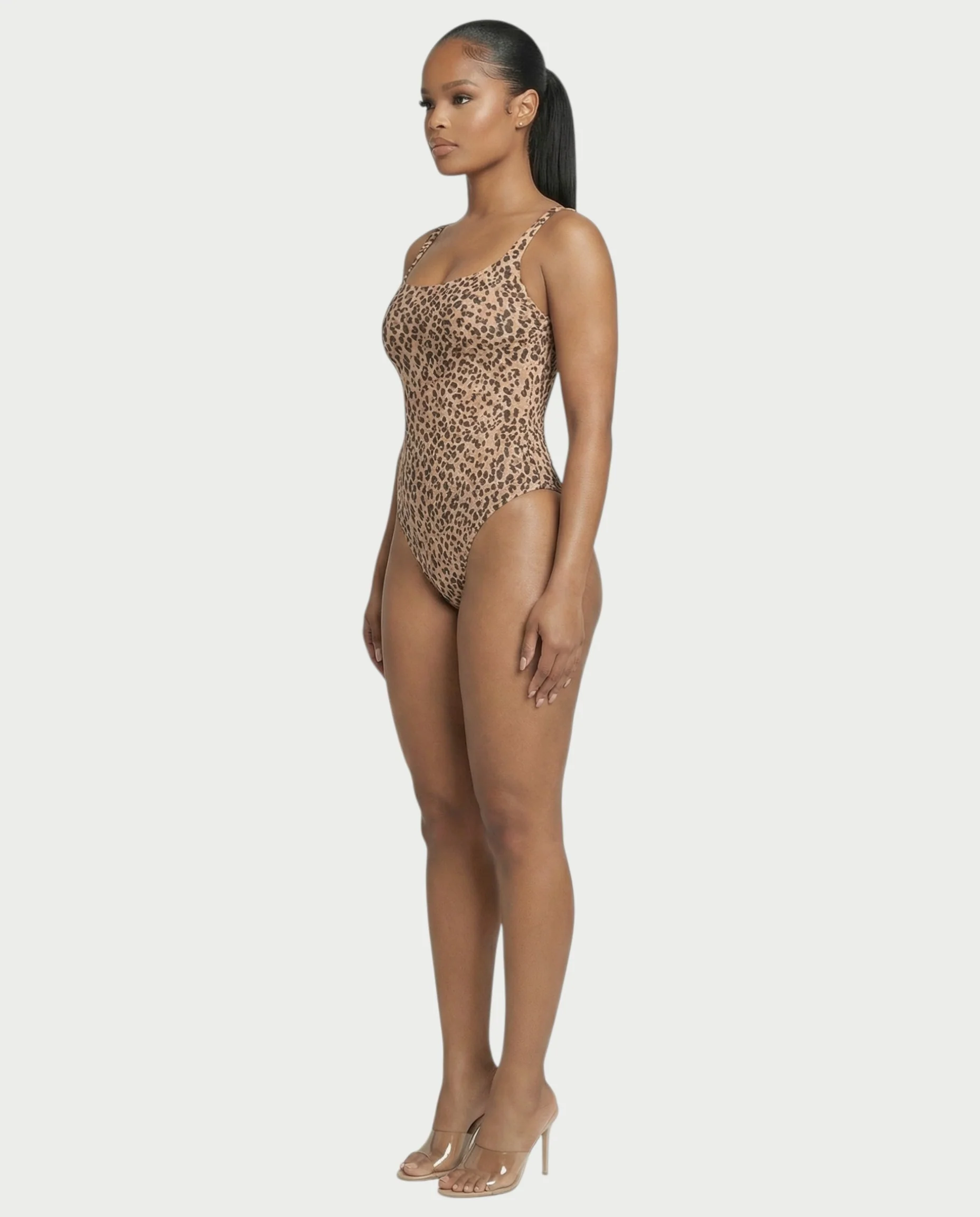 Patterned Scoop Neck Bodysuit - Image 3
