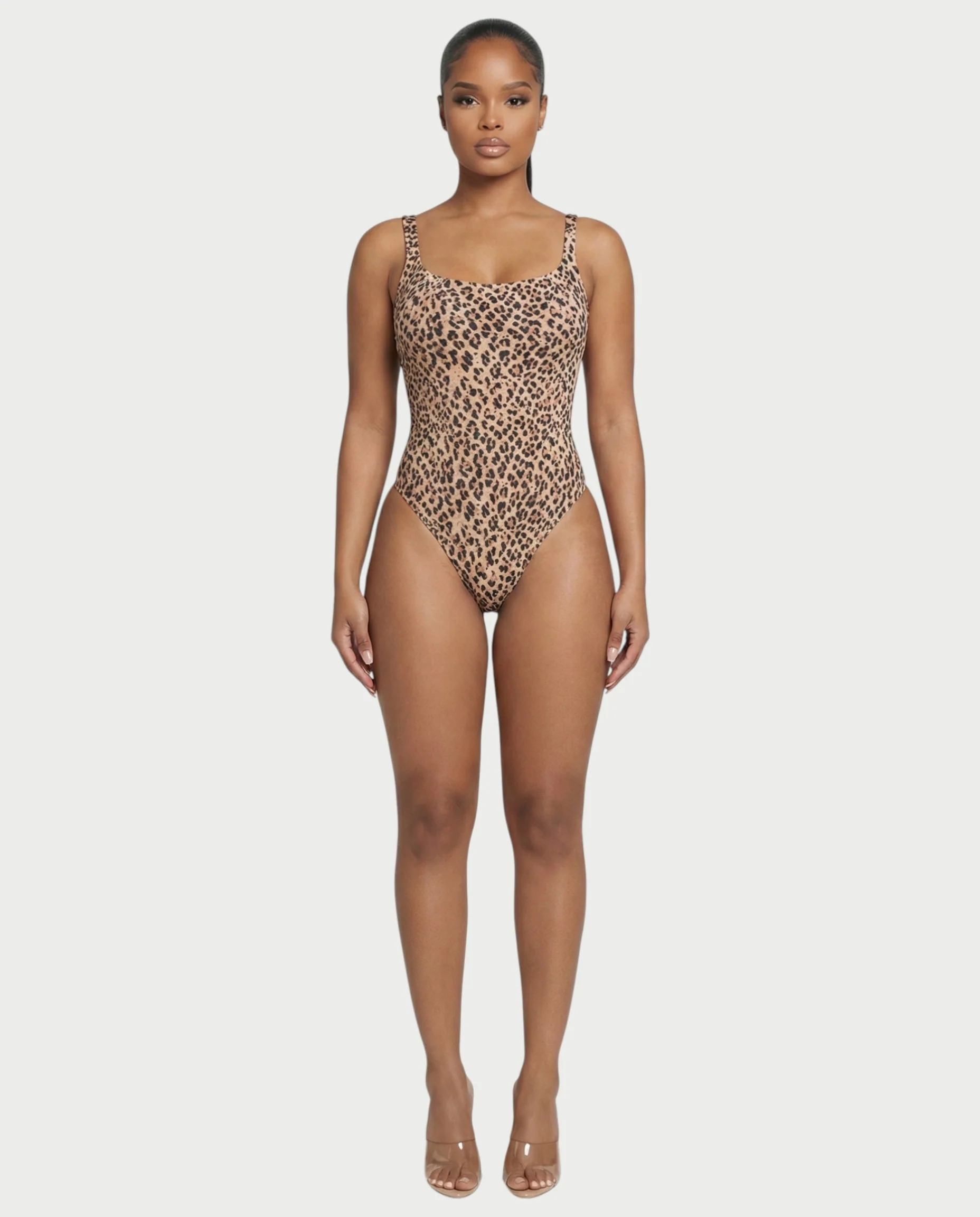 Patterned Scoop Neck Bodysuit - Image 4