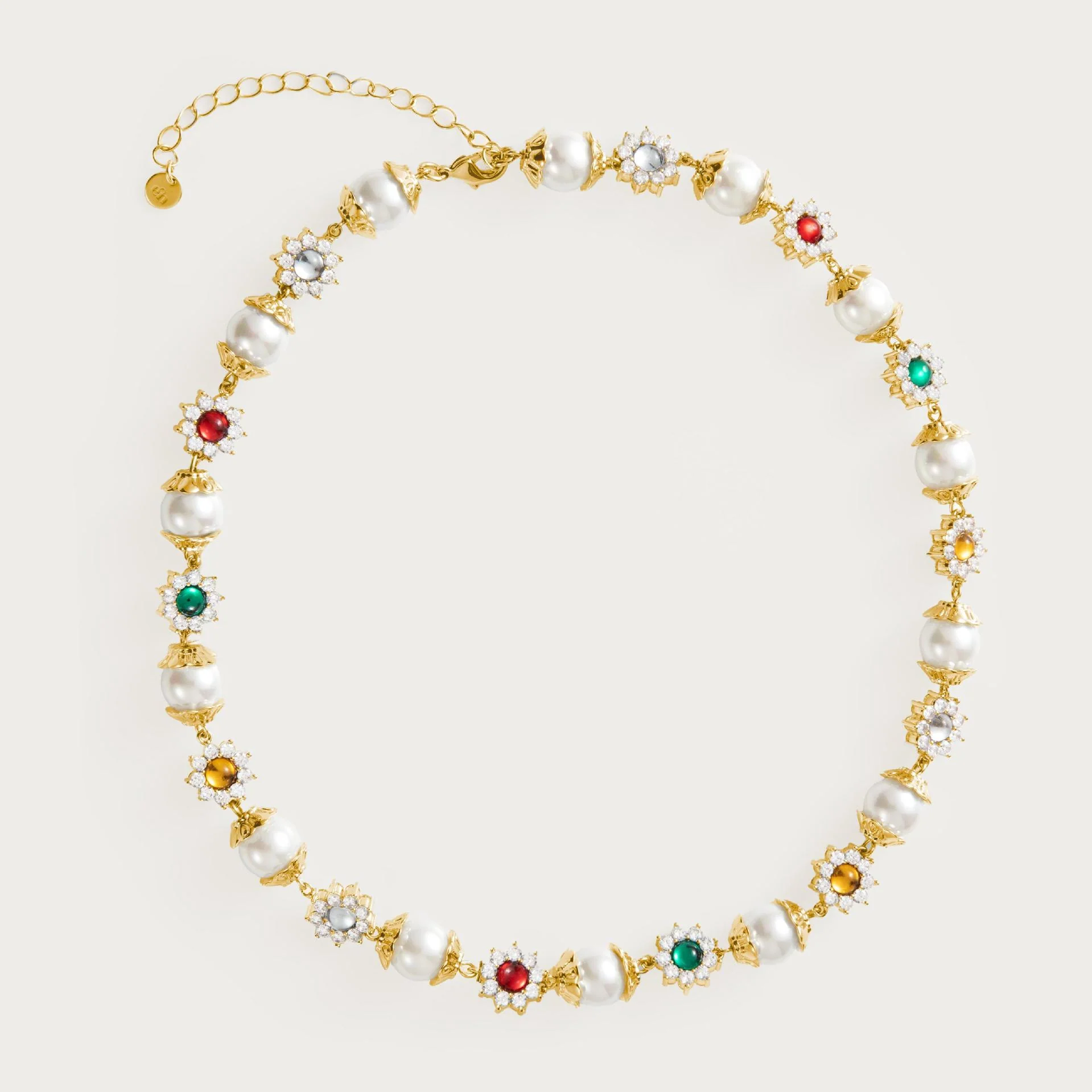 Pearl & Gemstone Necklace - Image 4