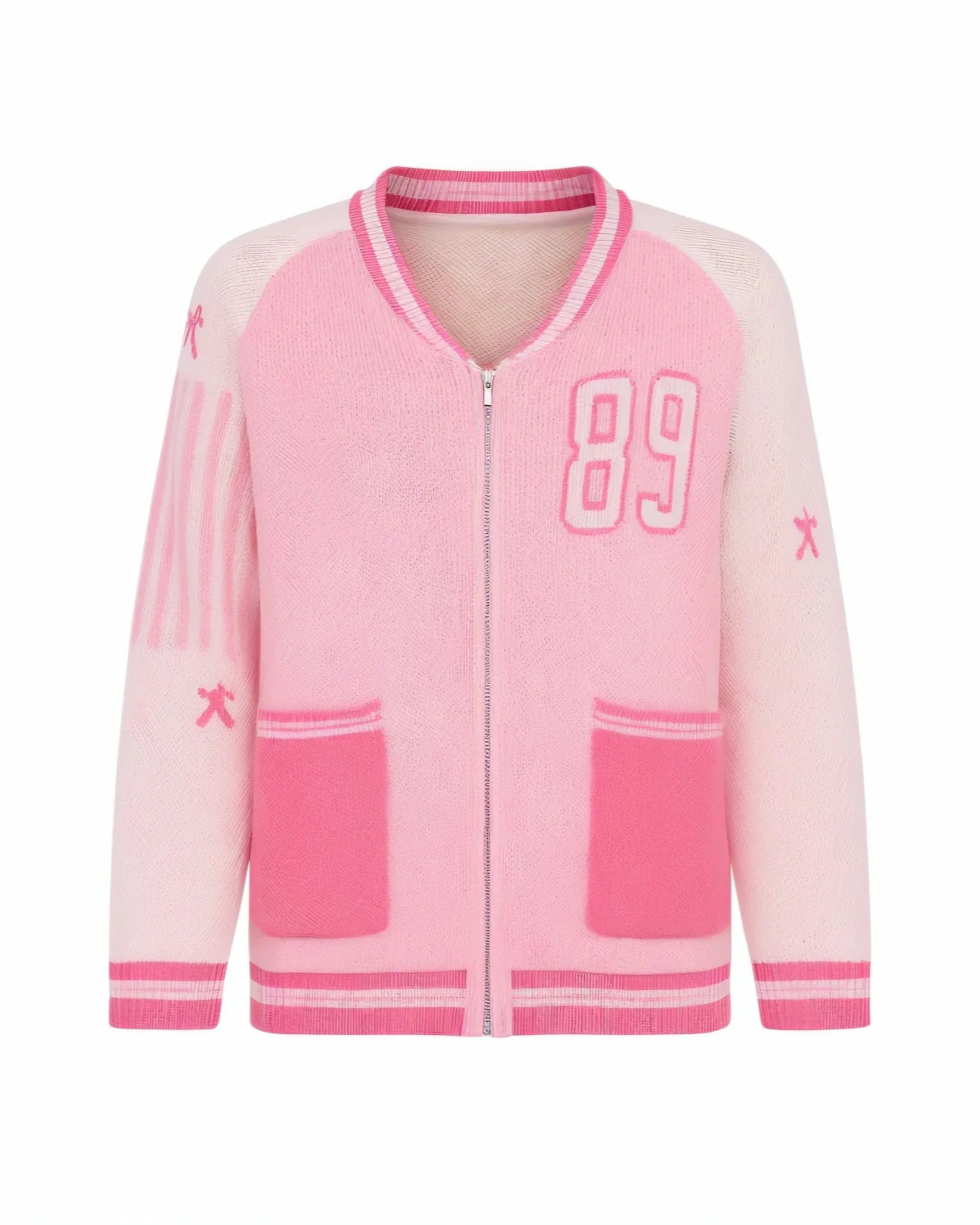 POLINA Oversized Knit Varsity Cardigan - Image 5
