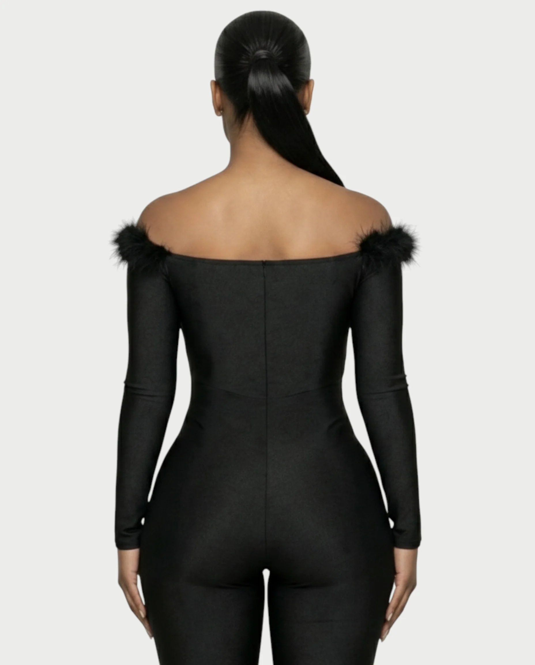 RAELYN Feather Trimmed Jumpsuit - Image 5