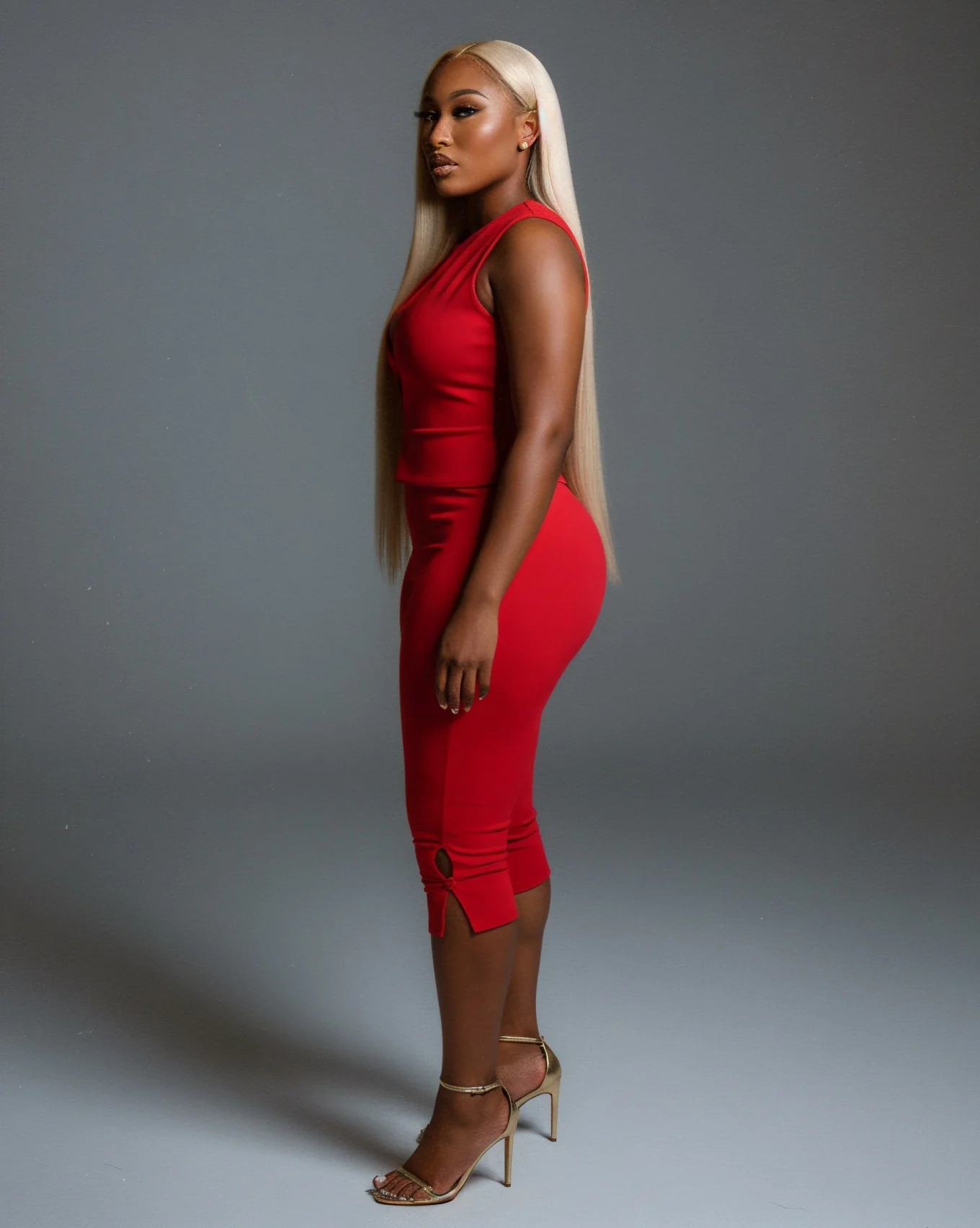 RAFAELA Cutout Keyhole Top & Capri Pant Set - Image 3