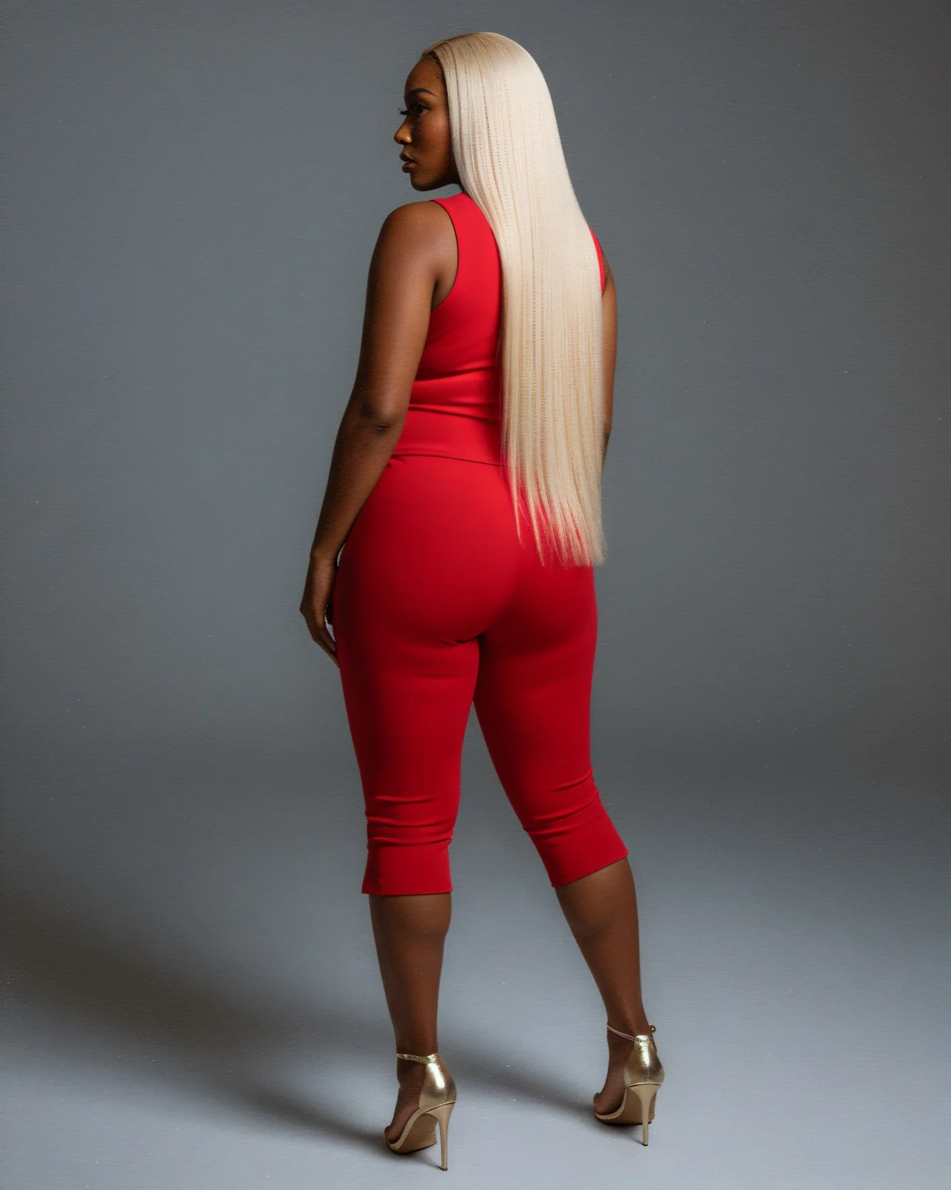 RAFAELA Cutout Keyhole Top & Capri Pant Set - Image 4