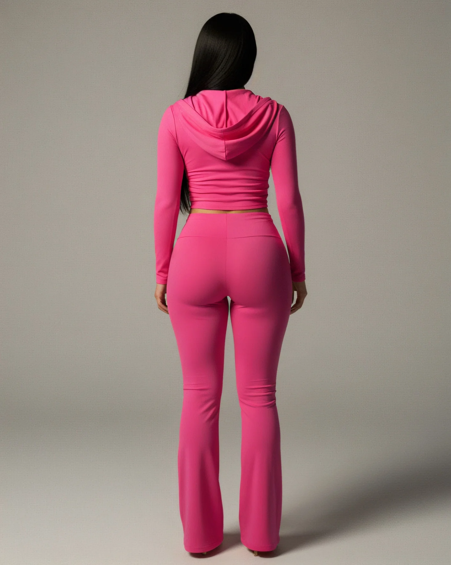 RAINY Zip-Up Hoodie and Flare Pants Set - Image 16