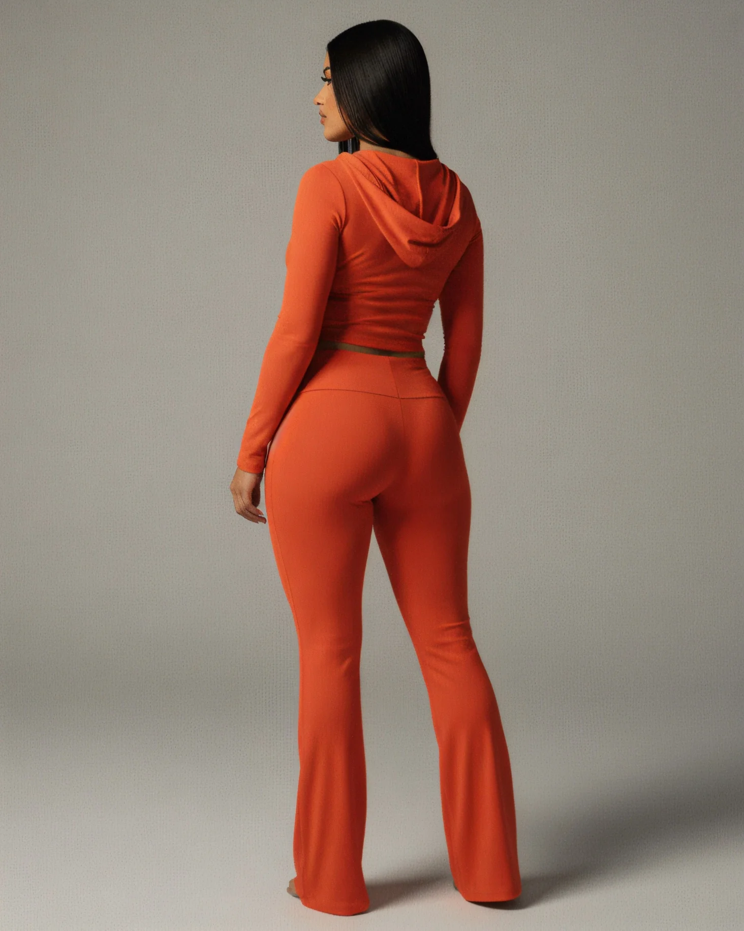 RAINY Zip-Up Hoodie and Flare Pants Set - Image 24