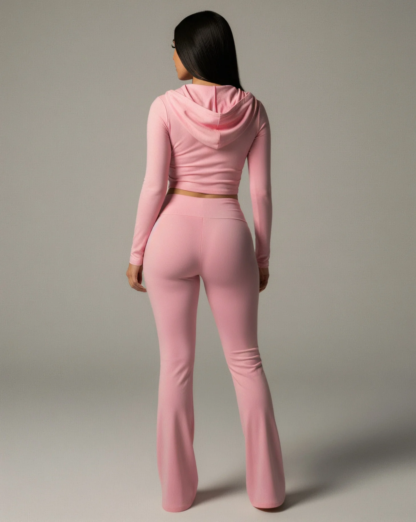 RAINY Zip-Up Hoodie and Flare Pants Set - Image 28