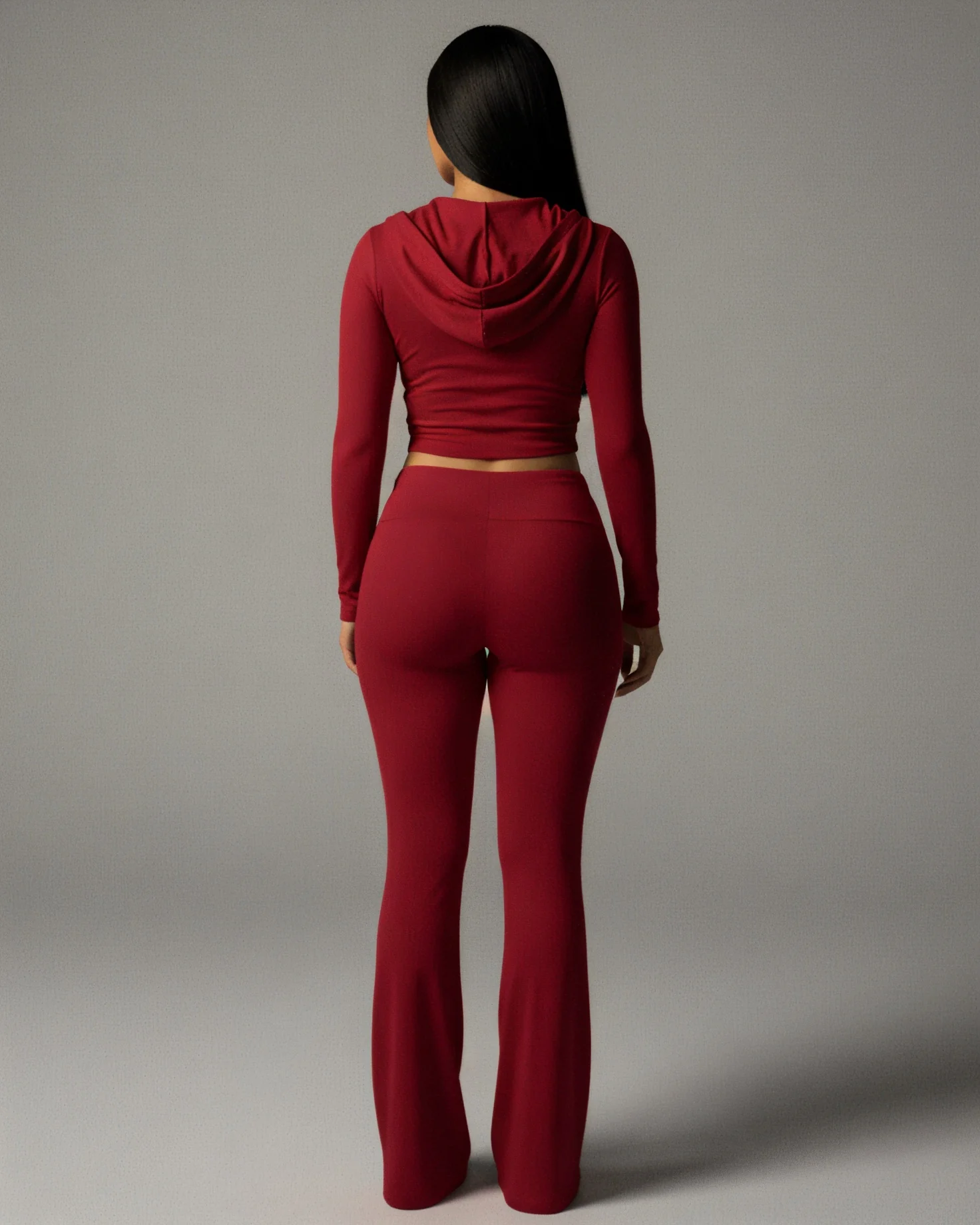 RAINY Zip-Up Hoodie and Flare Pants Set - Image 32