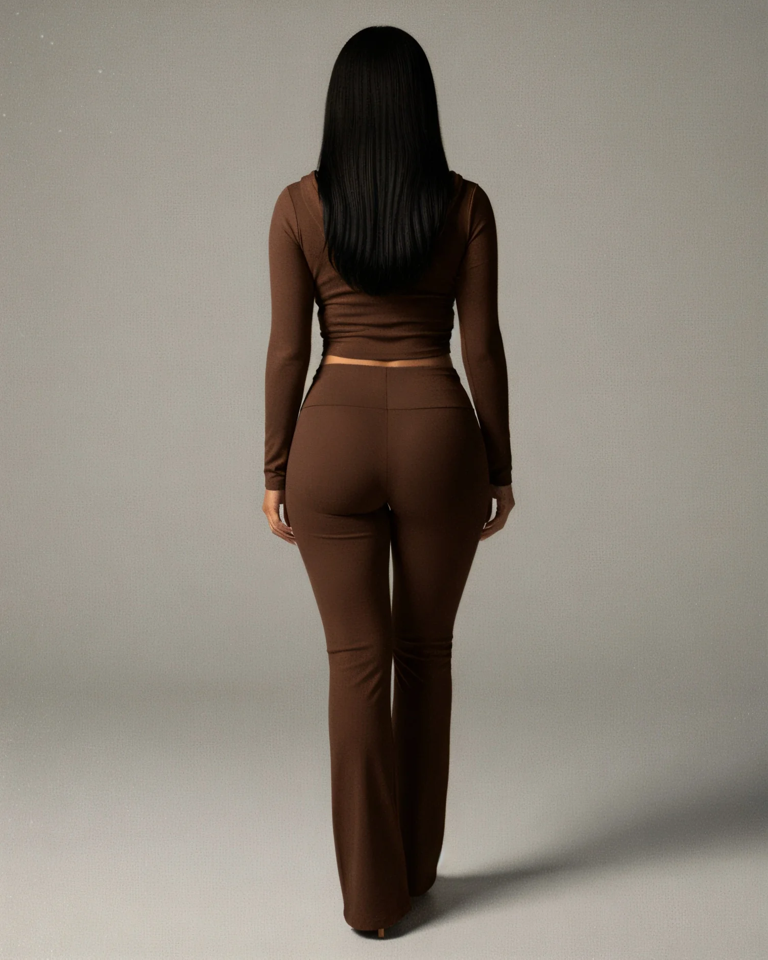 RAINY Zip-Up Hoodie and Flare Pants Set - Image 4