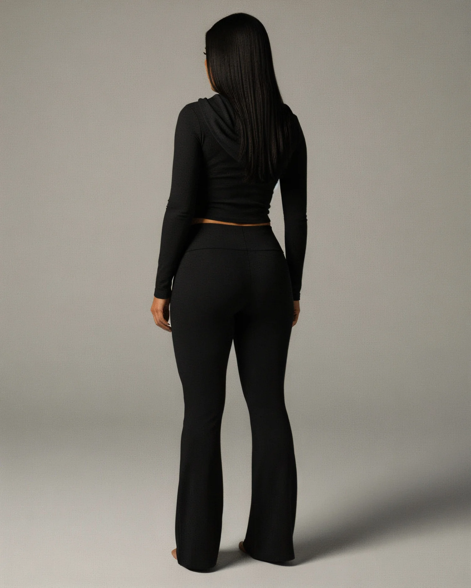 RAINY Zip-Up Hoodie and Flare Pants Set - Image 8